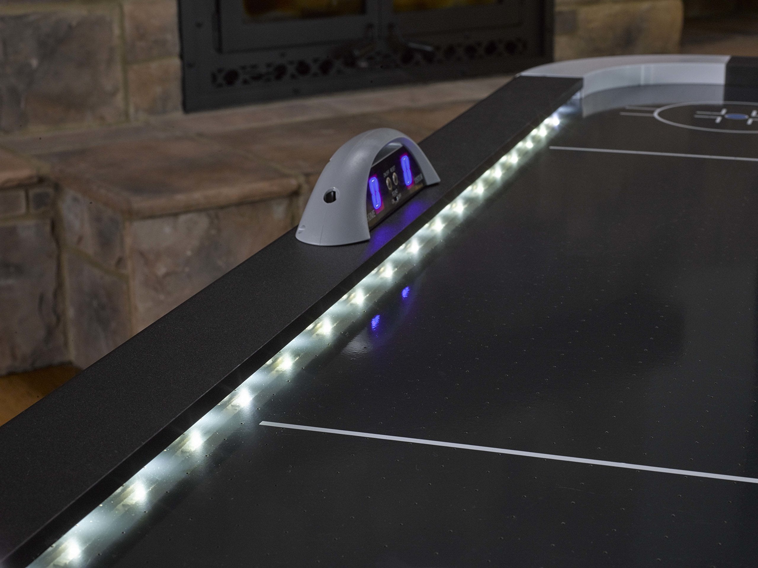 Lumen-X Triumph Sports 6' Interactive Air Hockey Table Featuring All-Rail LED Lighting and in-Game Music