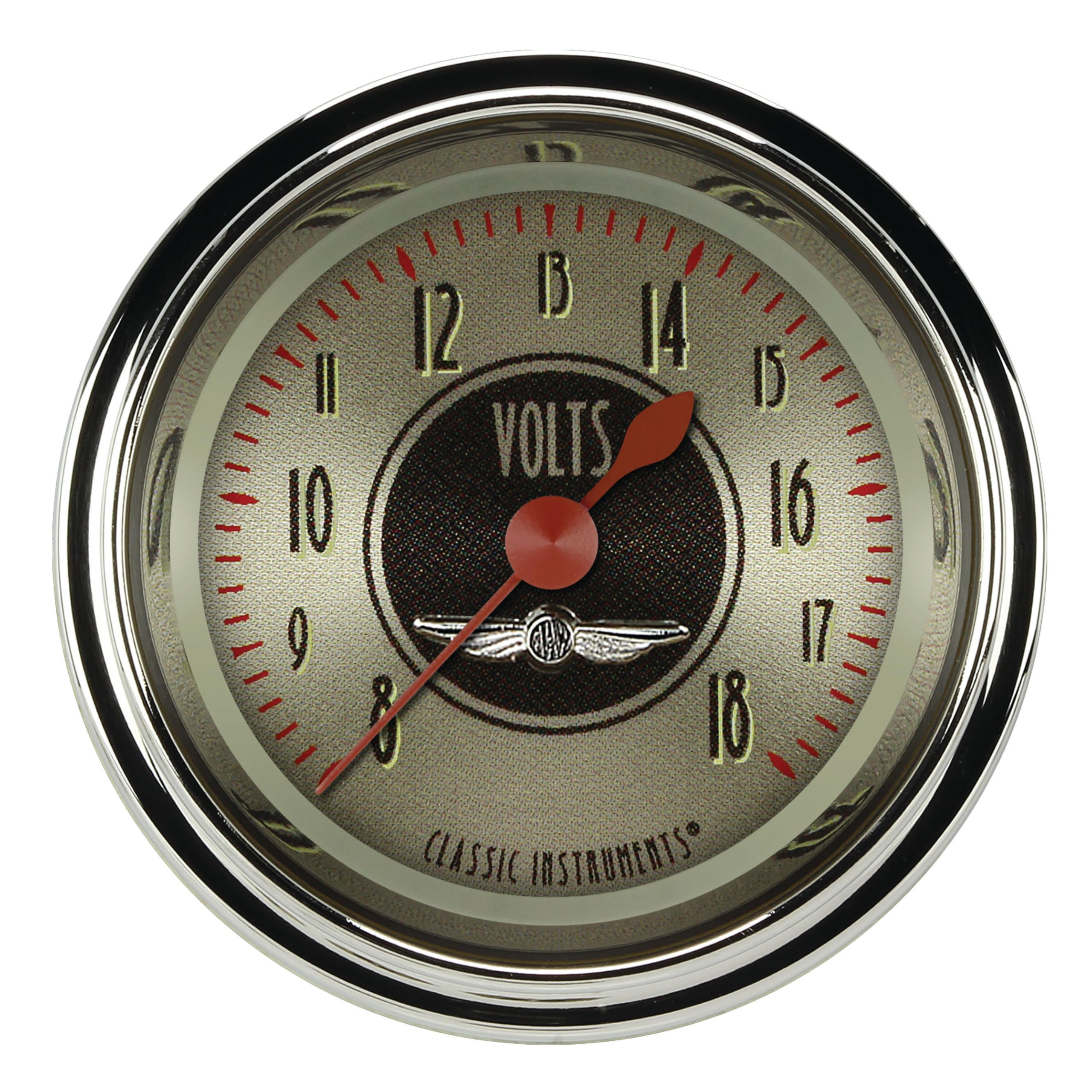 All American Nickel Classic Instruments AN130SHC 2 1/8" Volt Gauge Full Sweep
