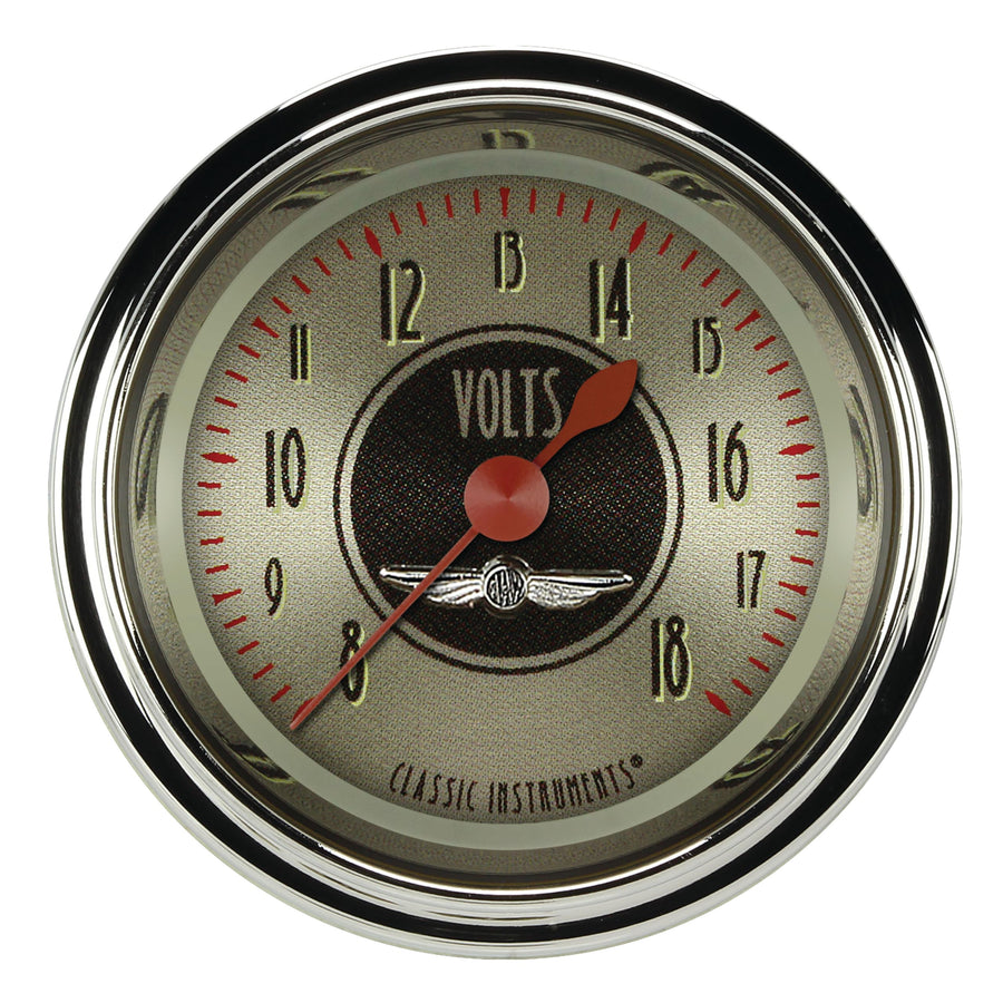 All American Nickel Classic Instruments AN130SHC 2 1/8" Volt Gauge Full Sweep