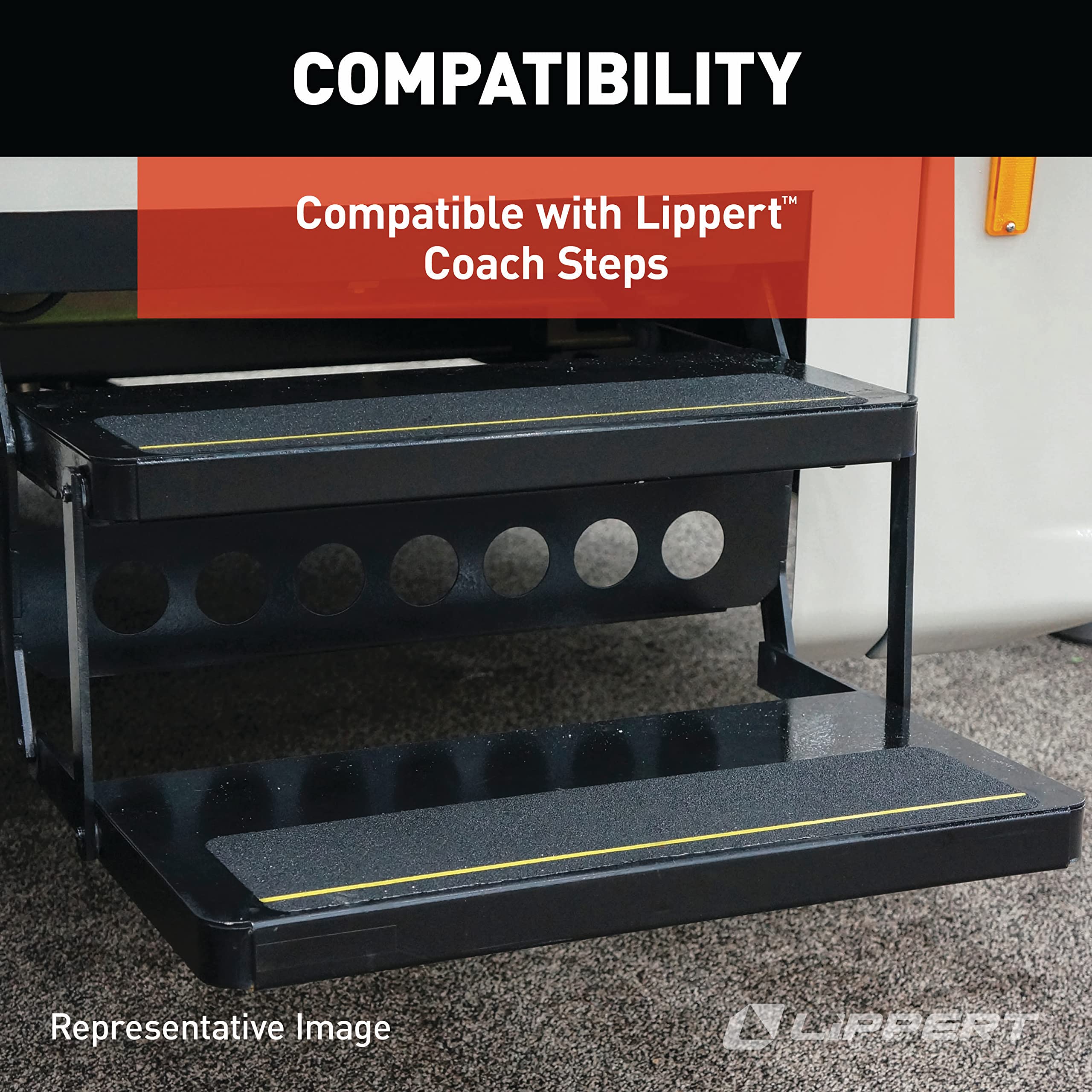 Lippert Replacement Coach Step Spacer with 1/2" Outer Diameter x 1/4" Inner Diameter for Electric RV Step Assemblies - 128958