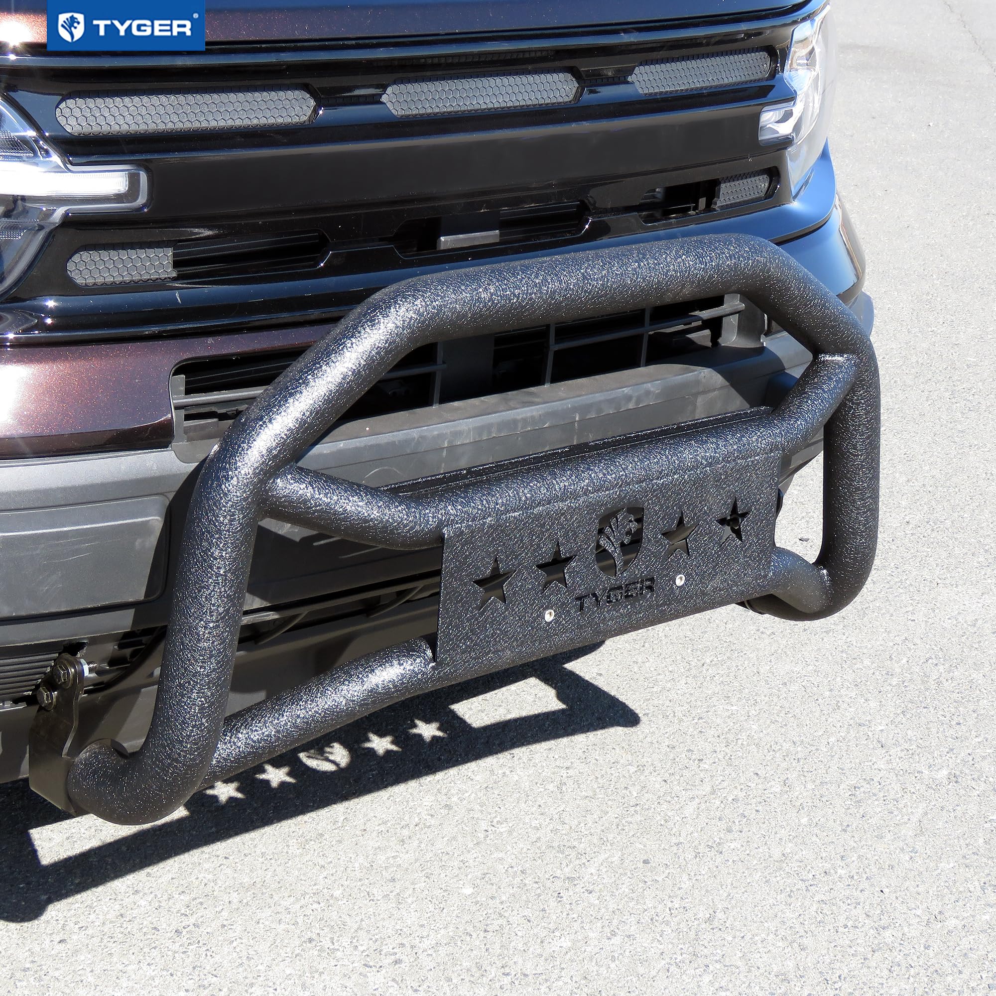 Tyger Auto TG-GD6F60558 Bumper Guard Front Fits 2021-2024 Ford Bronco Sport 4 Doors | Textured Black | Light Mount | Bull Bar