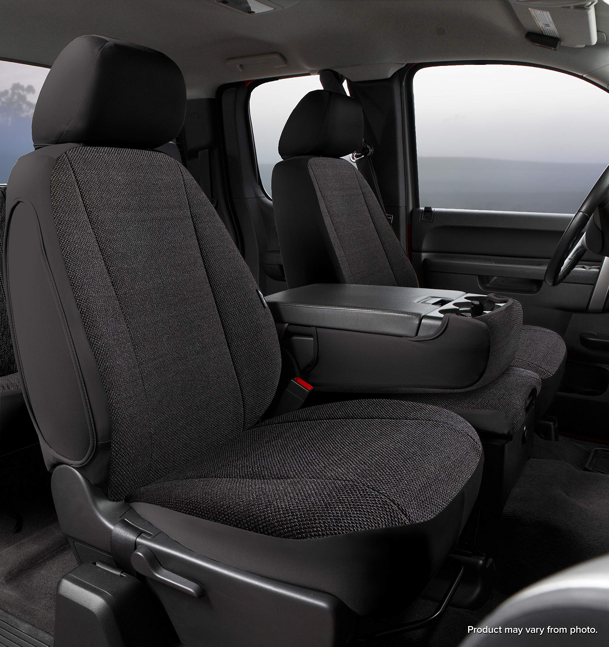 Custom Fit FIA TRS48-38 Black Front Seat Cover Split Seat 40/20/40 - Saddle Blanket (Solid Black)