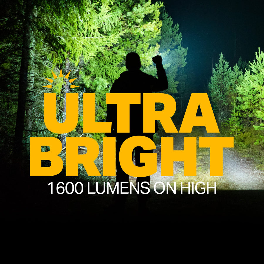 Compact Tactical LUXPRO XP915 Rechargeable 1600 Lumen Flashlight - 18650 Battery