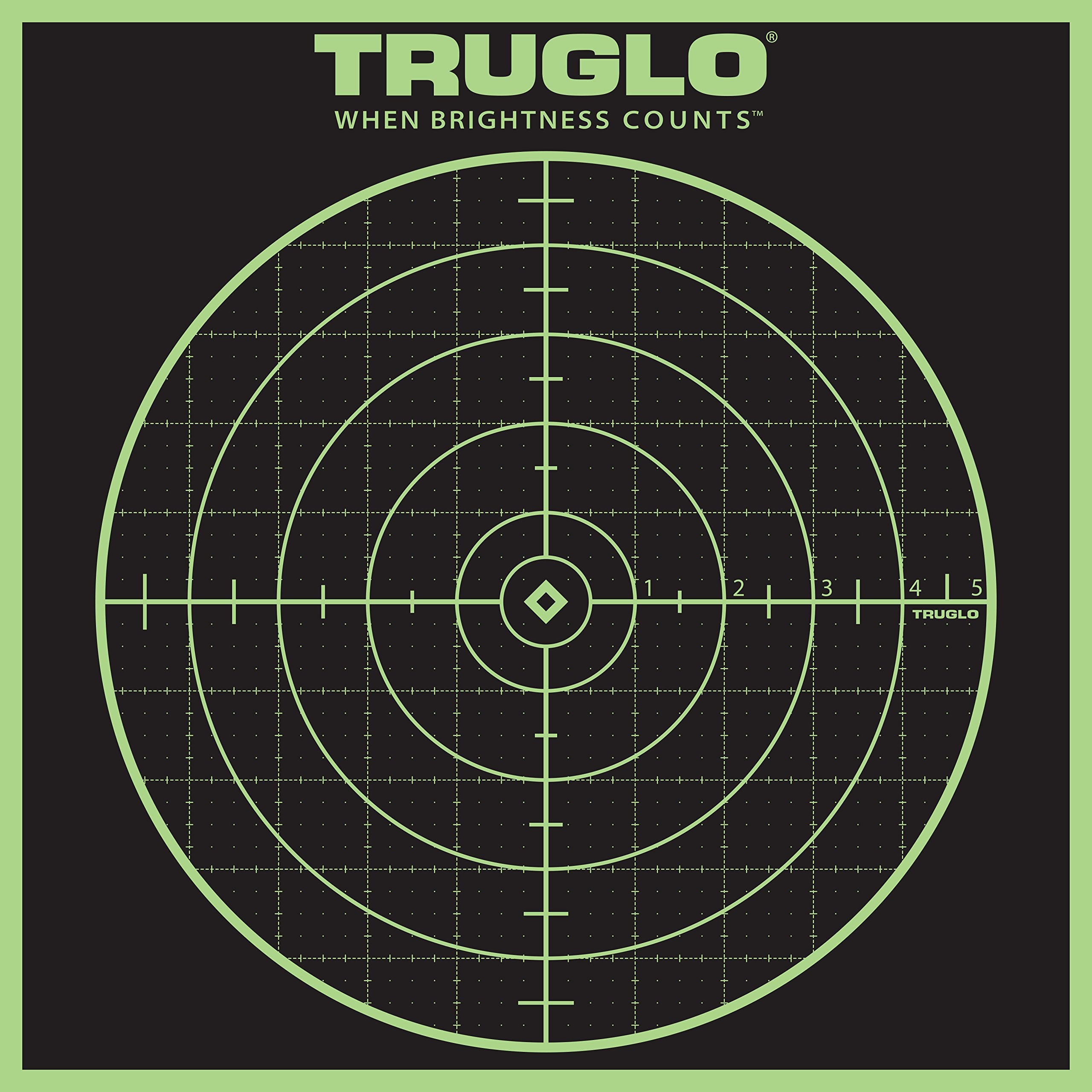 12X12 TRUGLO Tru-See Bright Fluorescent 100 Yard Self-Adhesive High-Visible Reactive Splatter Targets, 12-Pack/Green