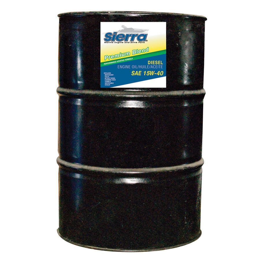 15W40 Sierra 18-9553-7 Premium Blend Diesel Oil, 55 Gallon