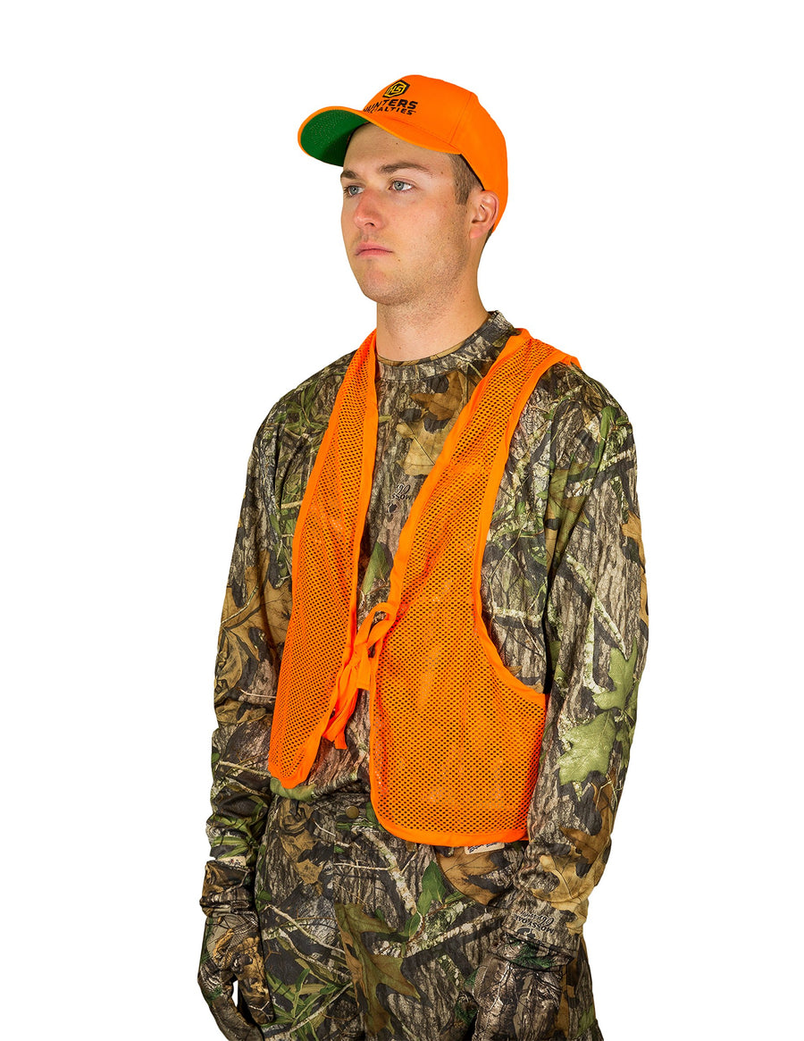 Hunters Specialties Mesh Adult Safety Vest - Blaze Orange High Visibility Breathable Vest for Hunting, One Size Fit All