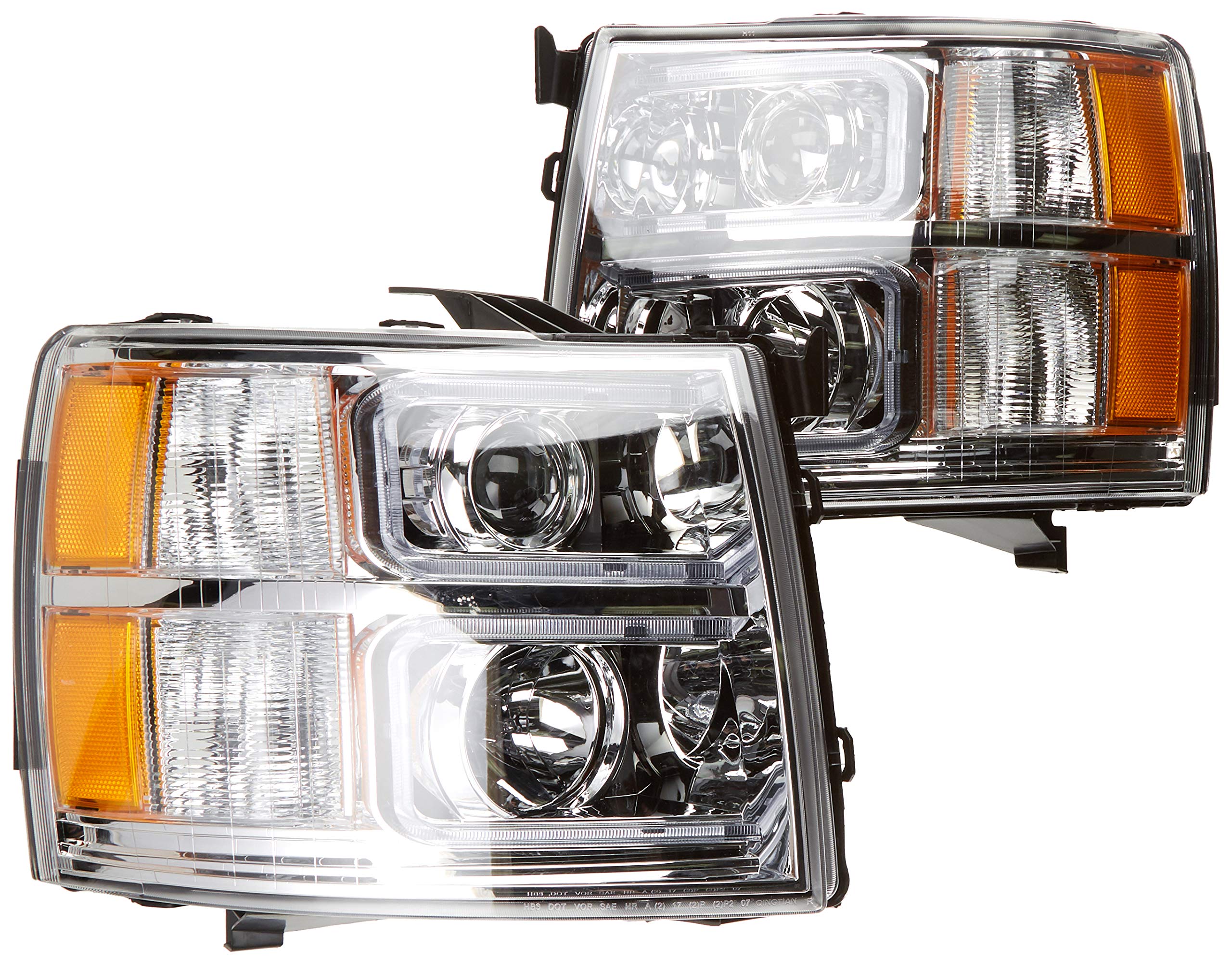 Chevy Silverado Xtune PRO-JH-CS07-LED-C Halo Projector Headlight
