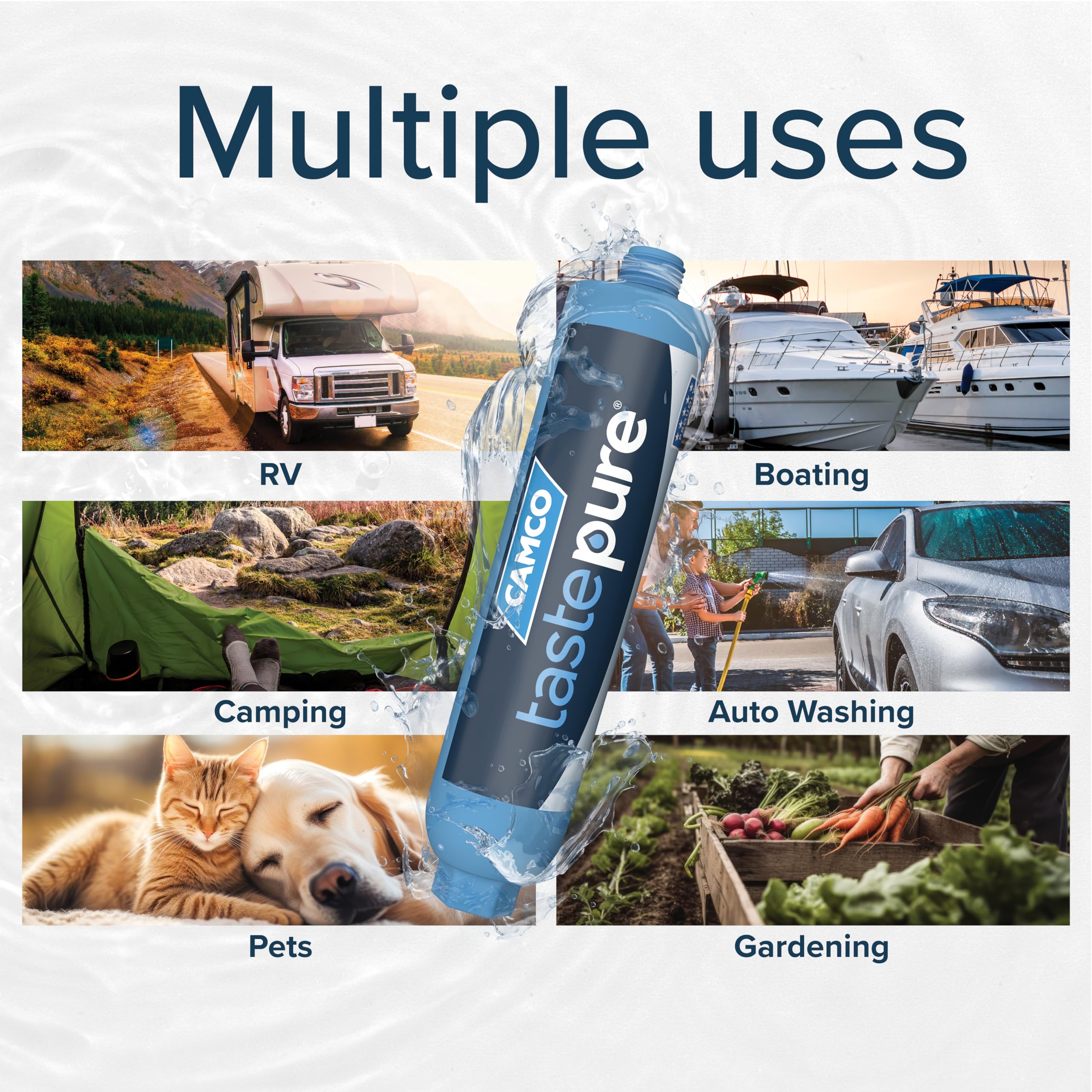 TastePURE Camco 40013 KDF/Carbon Water Filter , Blue
