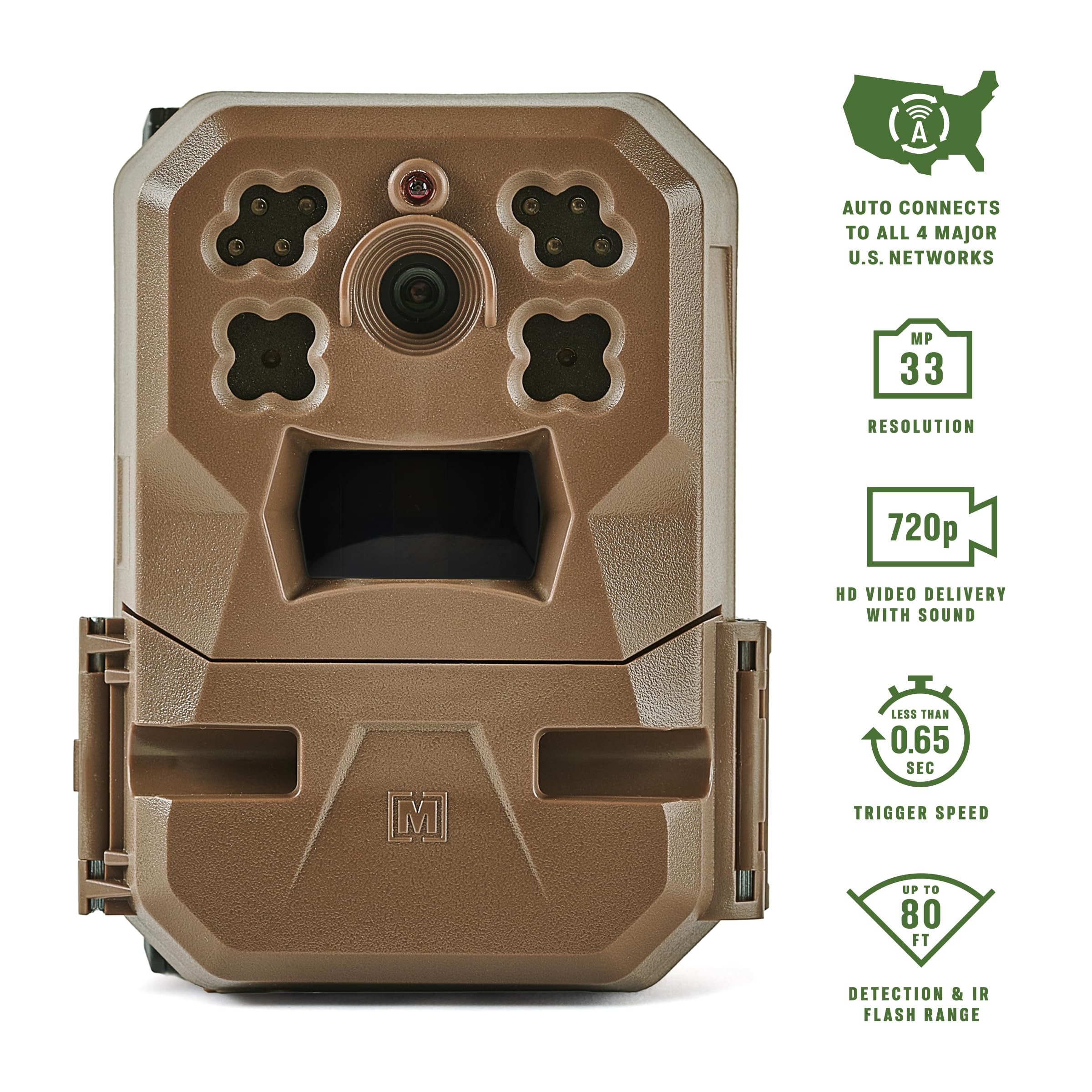 Moultrie Cellular Trail Camera Edge - Nationwide 4G LTE - HD Video-Audio - Built in Memory - Cloud Storage