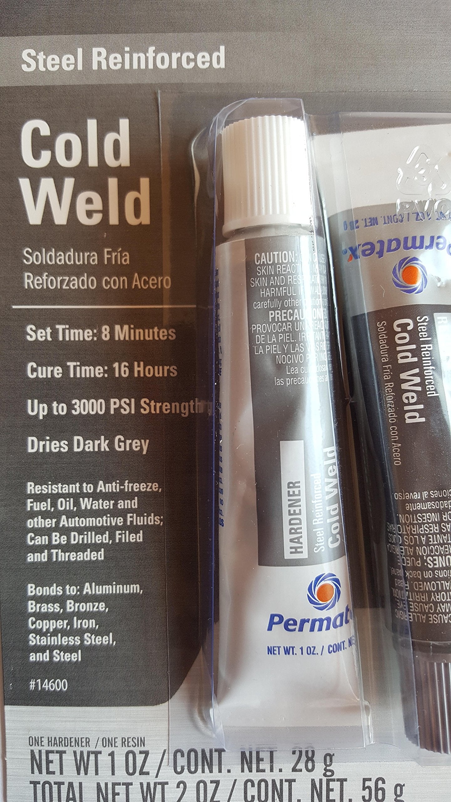 1 Oz Permatex 14600 Cold Weld Bonding Compound 2 Count