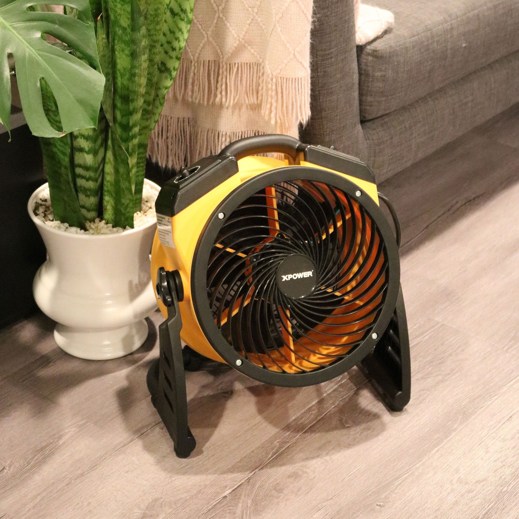 Heavy Duty XPOWER FC-100 High Velocity Whole Room Air Mover Air Circulator Utility Floor Fan, Variable Speed, Timer, 11 inch, 1100CFM