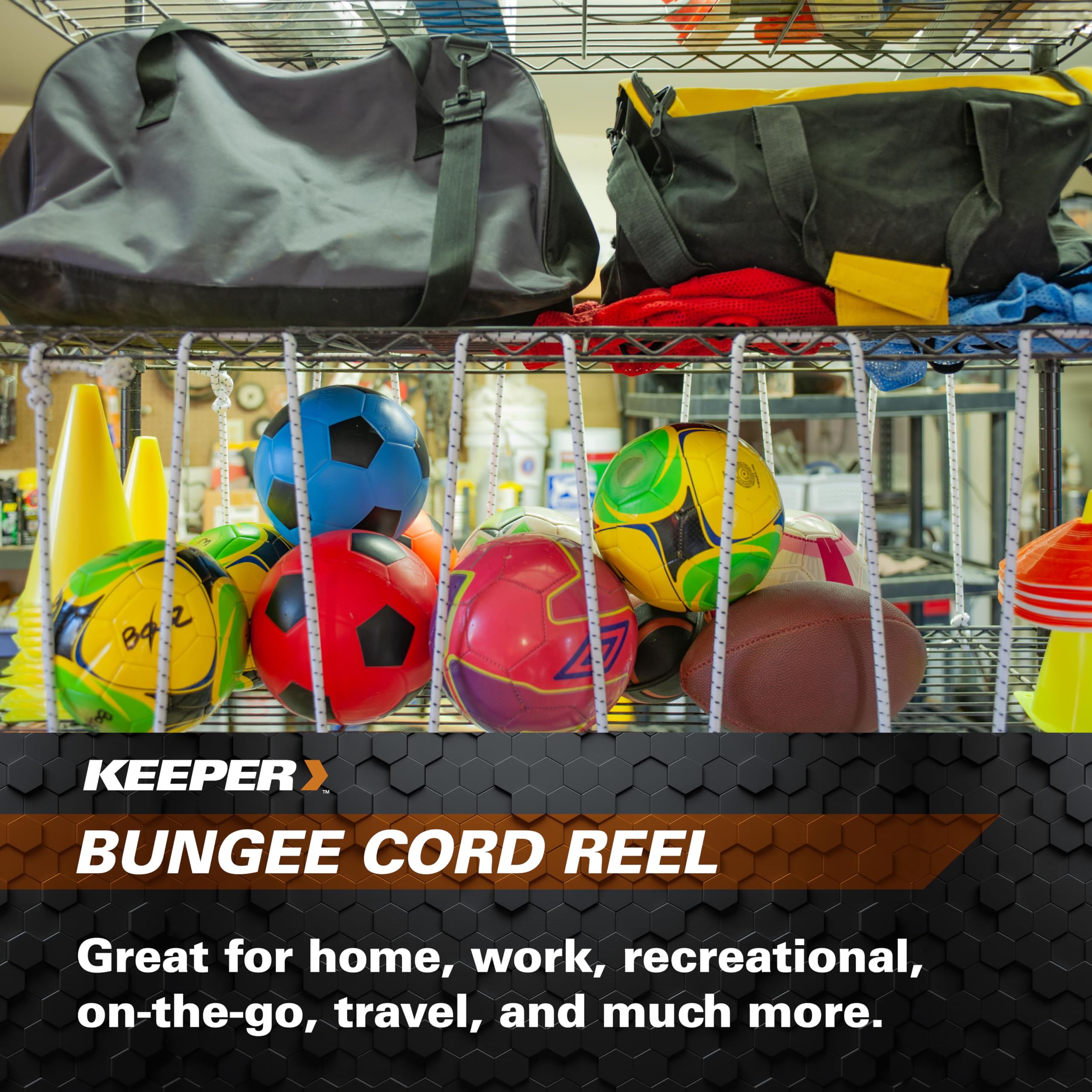 1/2” x 150’ Marine Grade Bungee Cord Reel – Keeper UV and Weather-Resistant