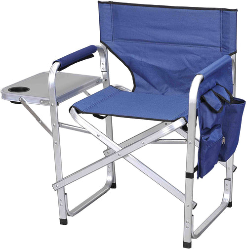 Camping Stylish SL1204BLUE Full Back Folding Director's Chair (SL1204-BLUE)