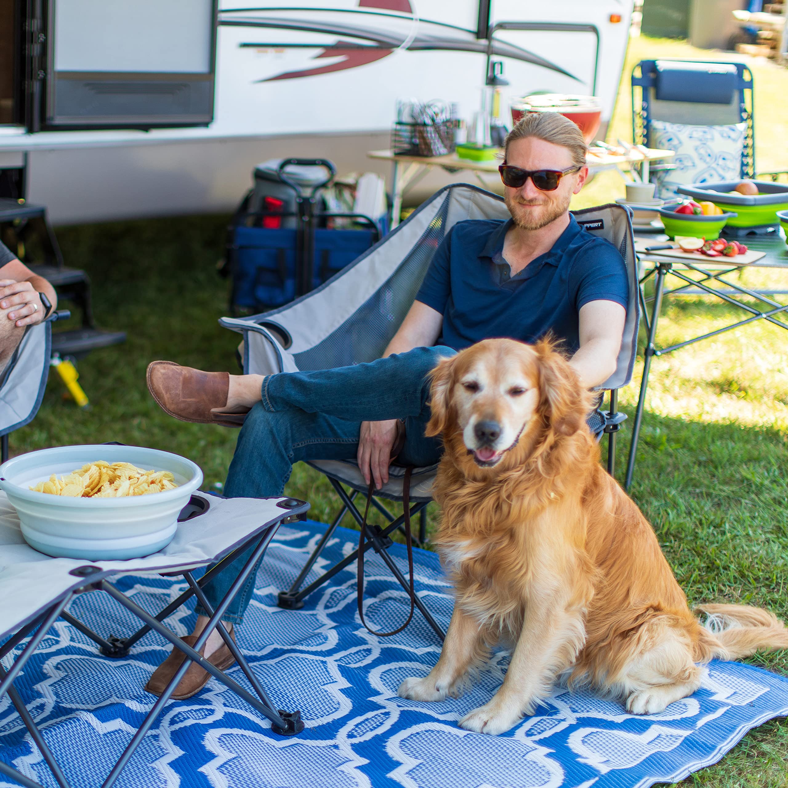 All-Weather Reversible RV Patio Mat
