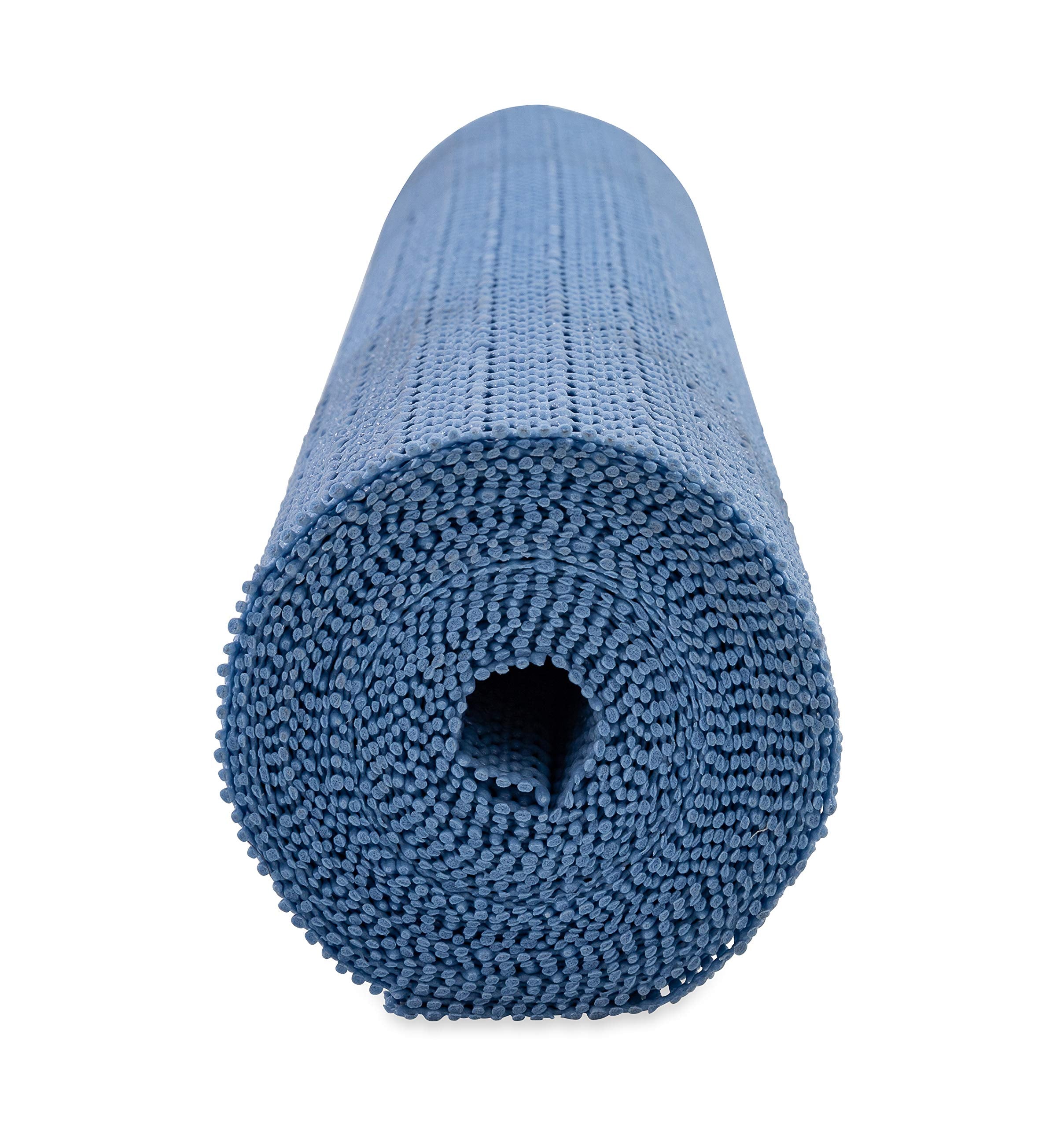 Camco Slip Stop Liner - In RVs & Camper Kitchen Shelves Prevents Sliding and Drawers - Great for Toolboxes, Rugs, & More - Durable, Washable Material - 1' x 12' Roll - Slate Blue (43278)