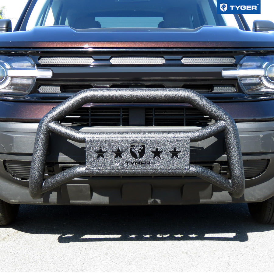 Tyger Auto TG-GD6F60558 Bumper Guard Front Fits 2021-2024 Ford Bronco Sport 4 Doors | Textured Black | Light Mount | Bull Bar
