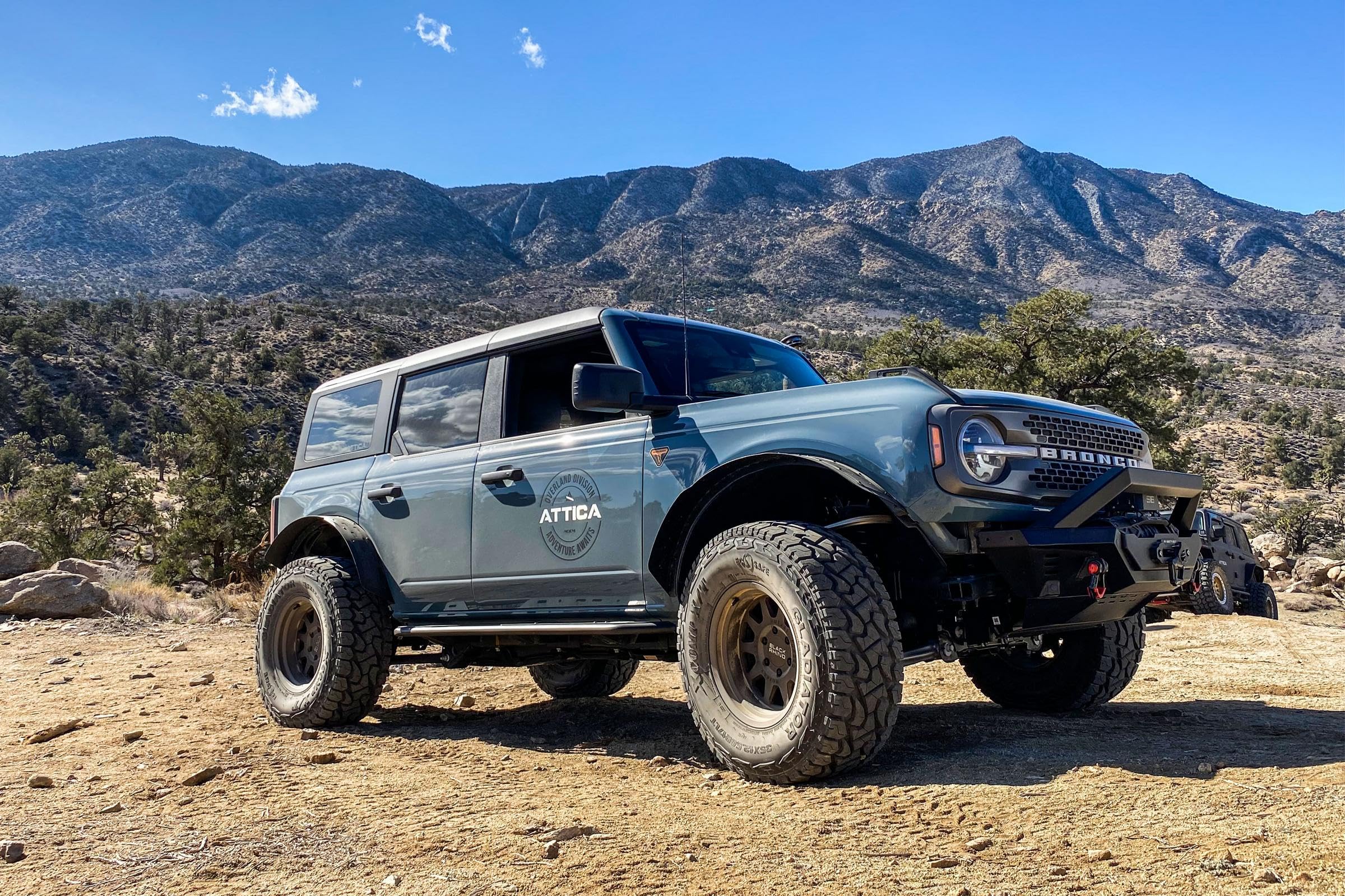 Cobra Tek - Side Steps Attica4x4 Terra Series | Compatible with Ford Bronco (2021-2023) | 4 Door only | Rugged Overland-Inspired Design with Heavy-Duty Steel Construction and Grip Plates.