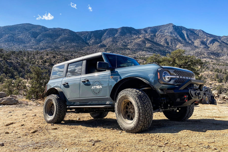 Cobra Tek - Side Steps Attica4x4 Terra Series | Compatible with Ford Bronco (2021-2023) | 4 Door only | Rugged Overland-Inspired Design with Heavy-Duty Steel Construction and Grip Plates.
