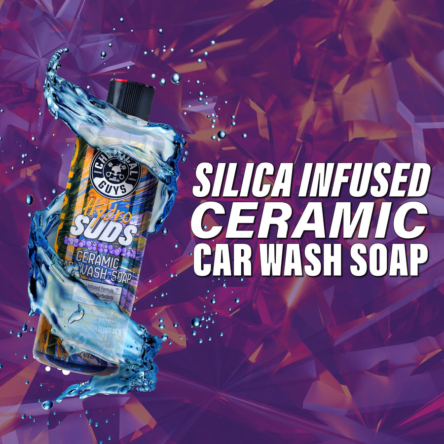 Chemical Guys HydroSuds Ceramic SiO₂ High Foaming Soap Car Wash - Foam Cannon Soap, Works with Foam Guns or Bucket Washes for Cars, Trucks, Motorcycles, RVs, and More, Berry Scent - 16 oz