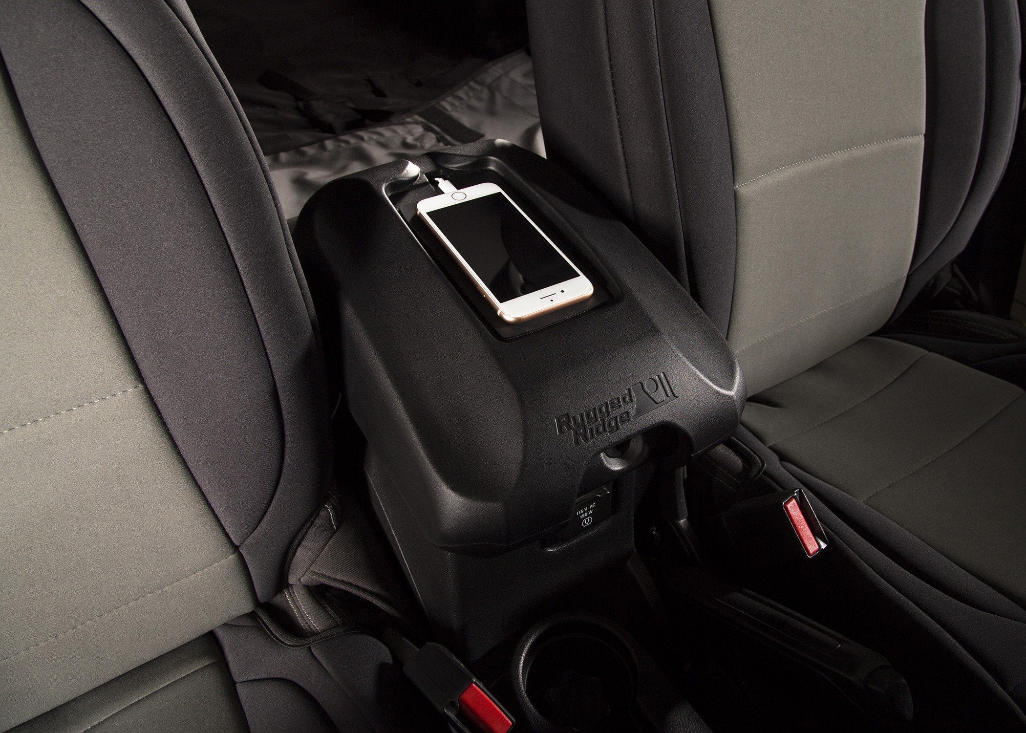 Rugged Ridge Console Cover Center for Jeep Wrangler JK | Rubber, Black | 13107.62 | Fits 2011-2018 Jeep Wrangler JK