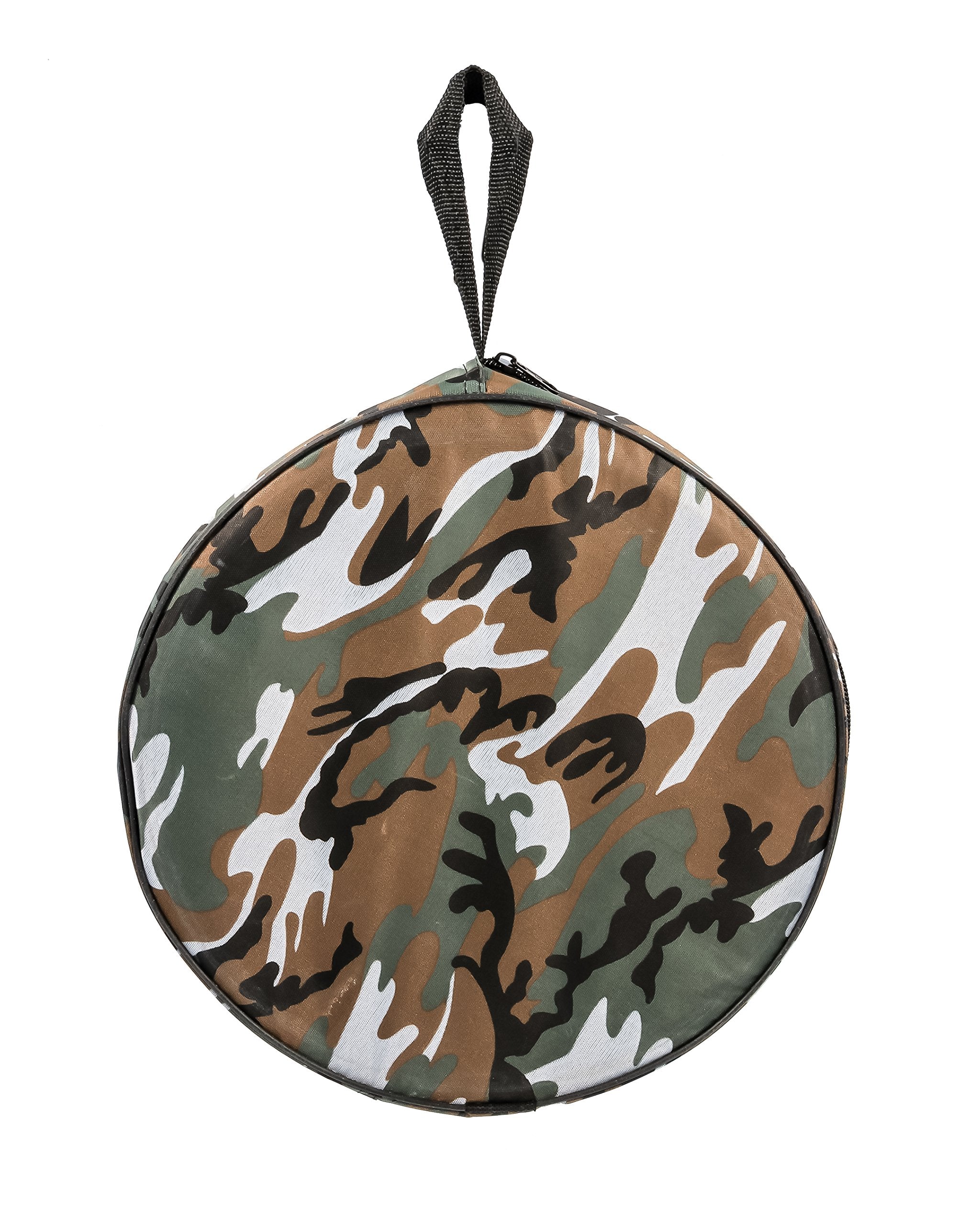 Collapsible Bucket Camco with Storage Case - Durable Pop Up Bucket with Watertight Fabric, Holds 3 Gallons of Water - Great for RVs, Camping, Fishing, Boating, Hiking and More - Camouflage (42994)