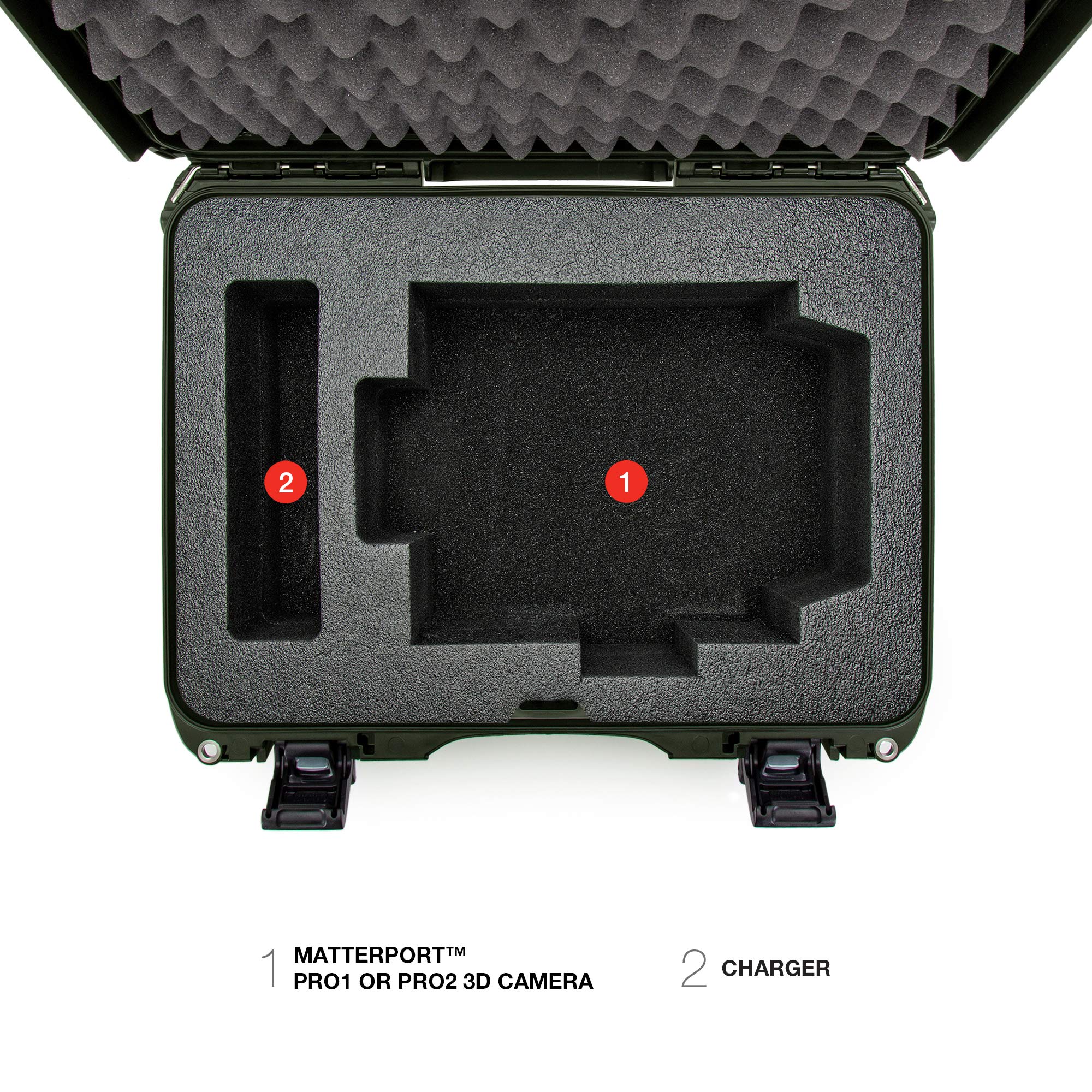Waterproof Nanuk 925 Hard Case with Custom Foam, Olive (925-EMATT6)