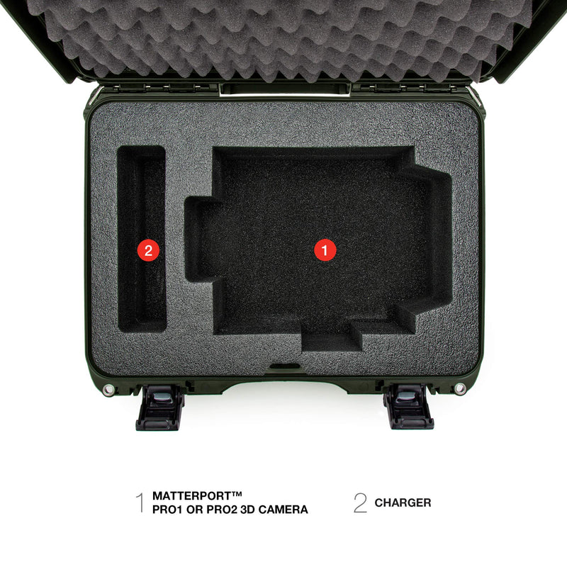 Waterproof Nanuk 925 Hard Case with Custom Foam, Olive (925-EMATT6)