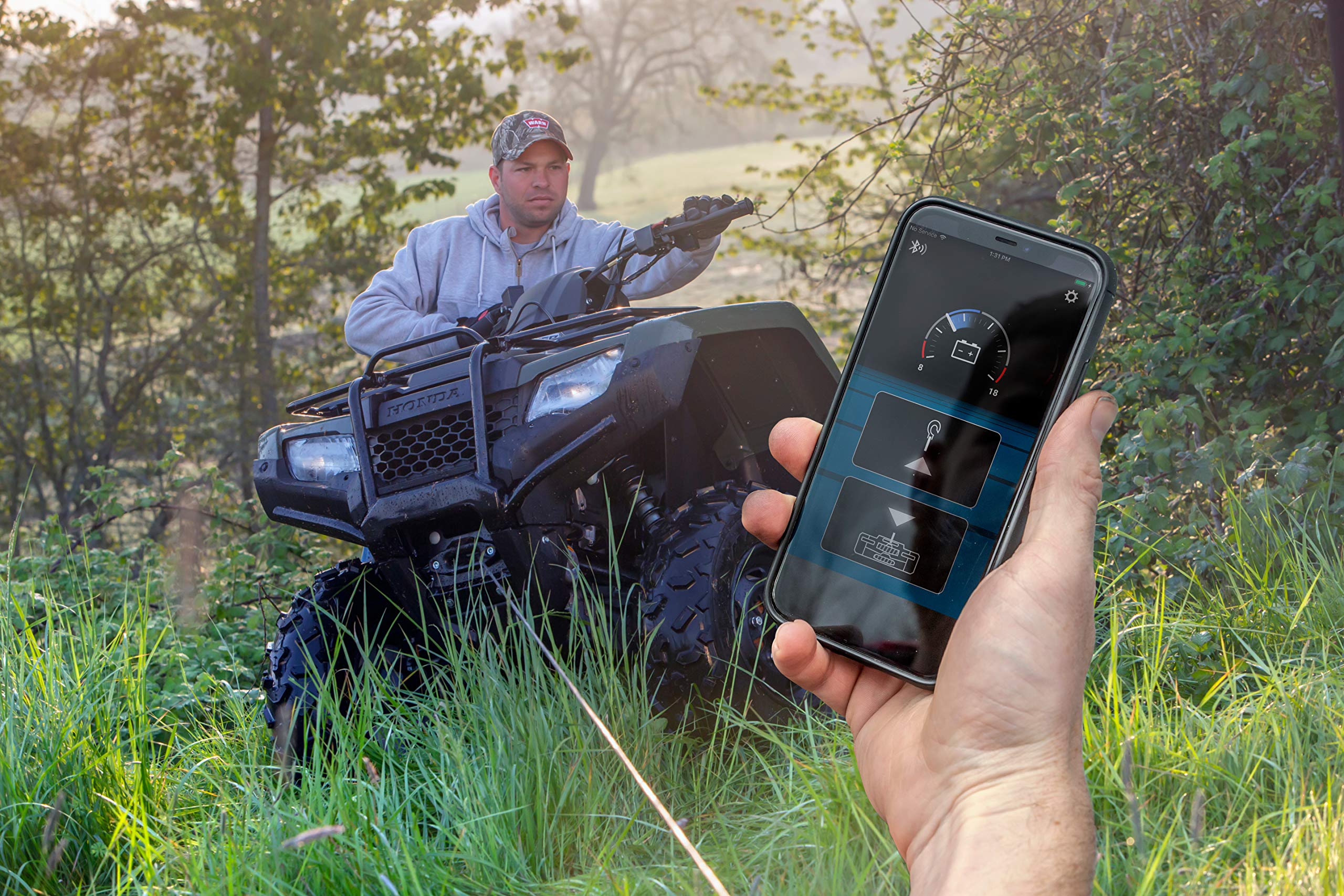 WARN Wireless HUB Receiver 103950 and Phone App - for Powersports Winches (VRX, ProVantage, Vantage)