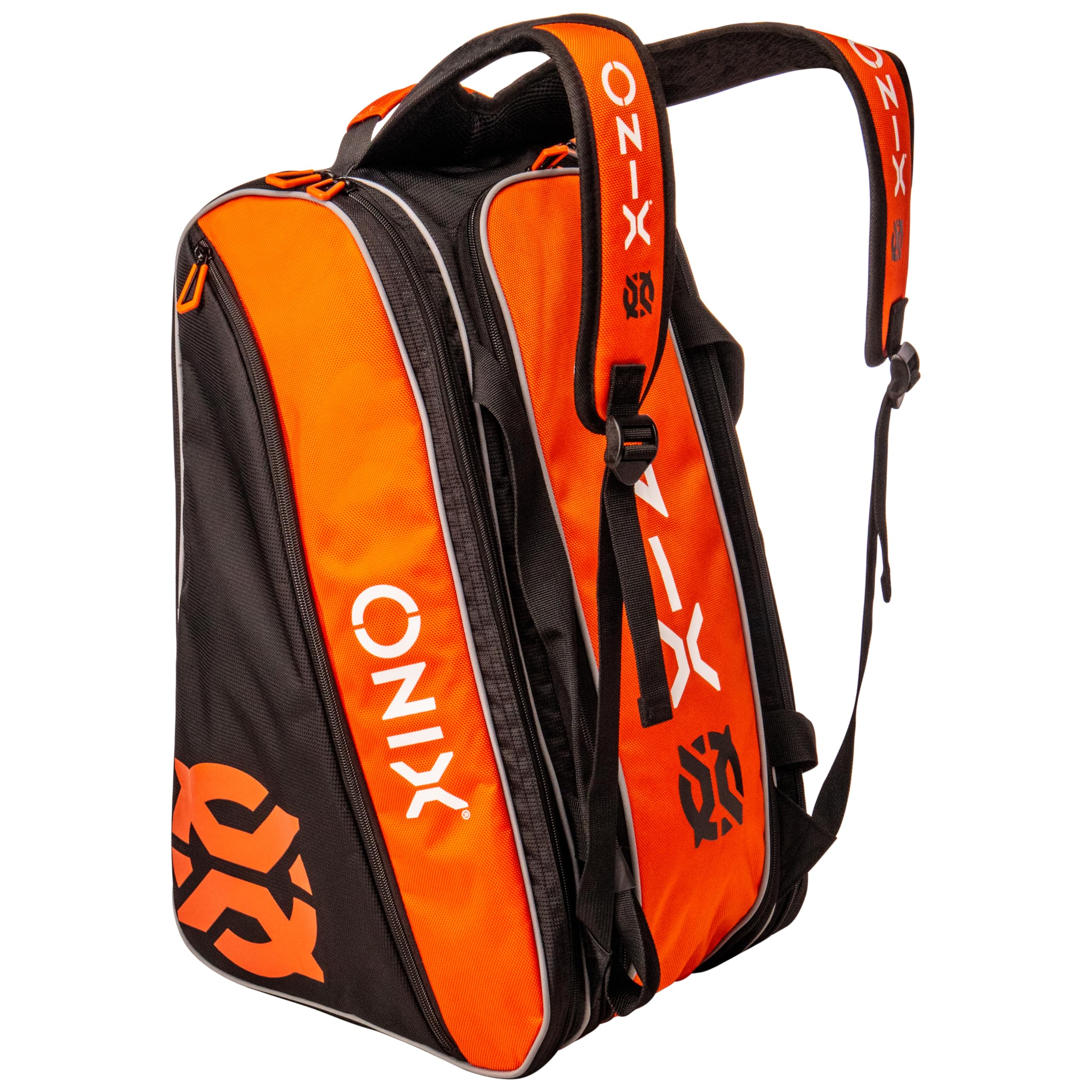 ONIX Pro Team Pickleball Long-Lasting Durability Hook and Loop Closure Easy to Carry Straps with Pockets Paddle Bag — Orange/Black