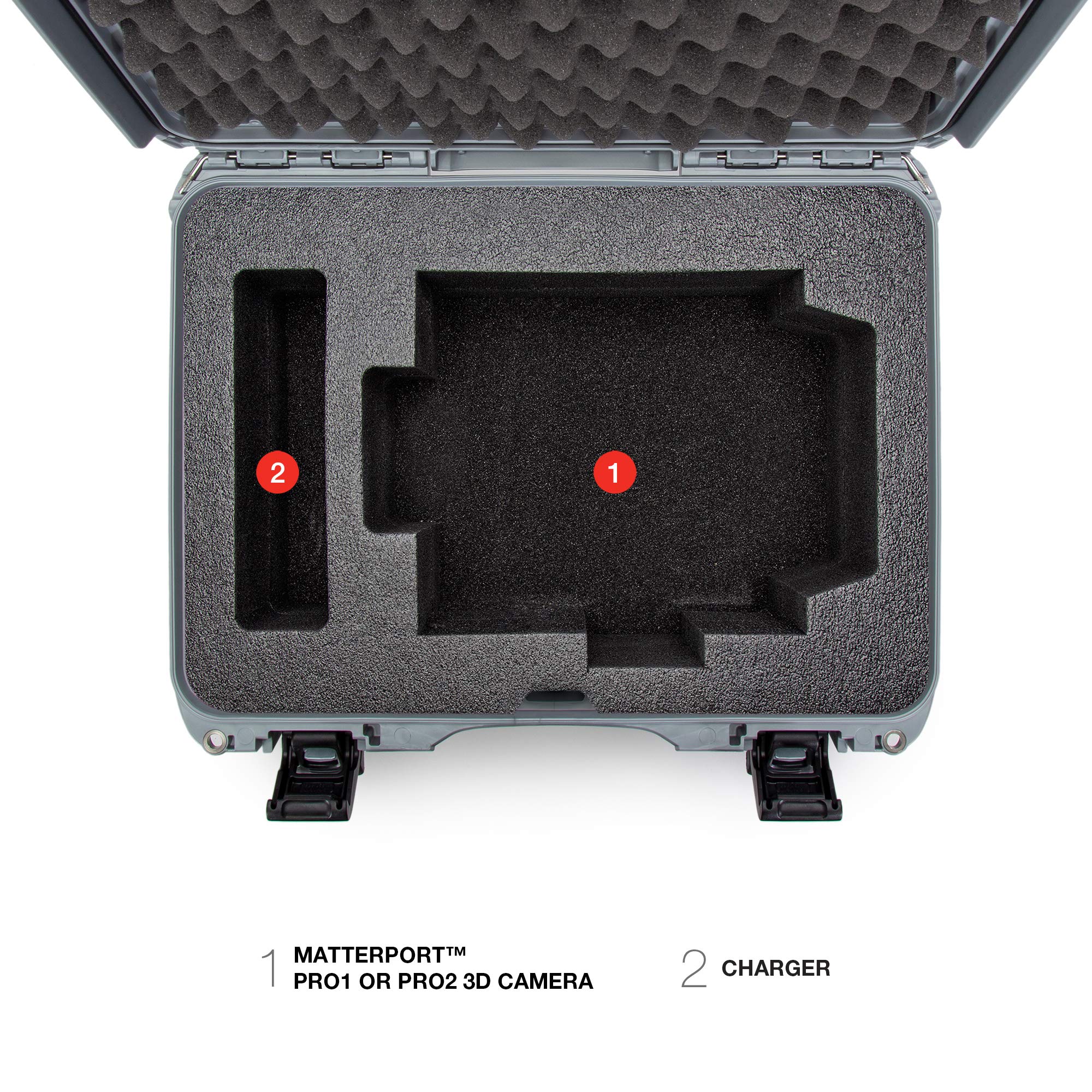 Waterproof Hard Case Nanuk 925 with Custom Foam Insert for Matterport Camera - Silver (925-EMATT5)