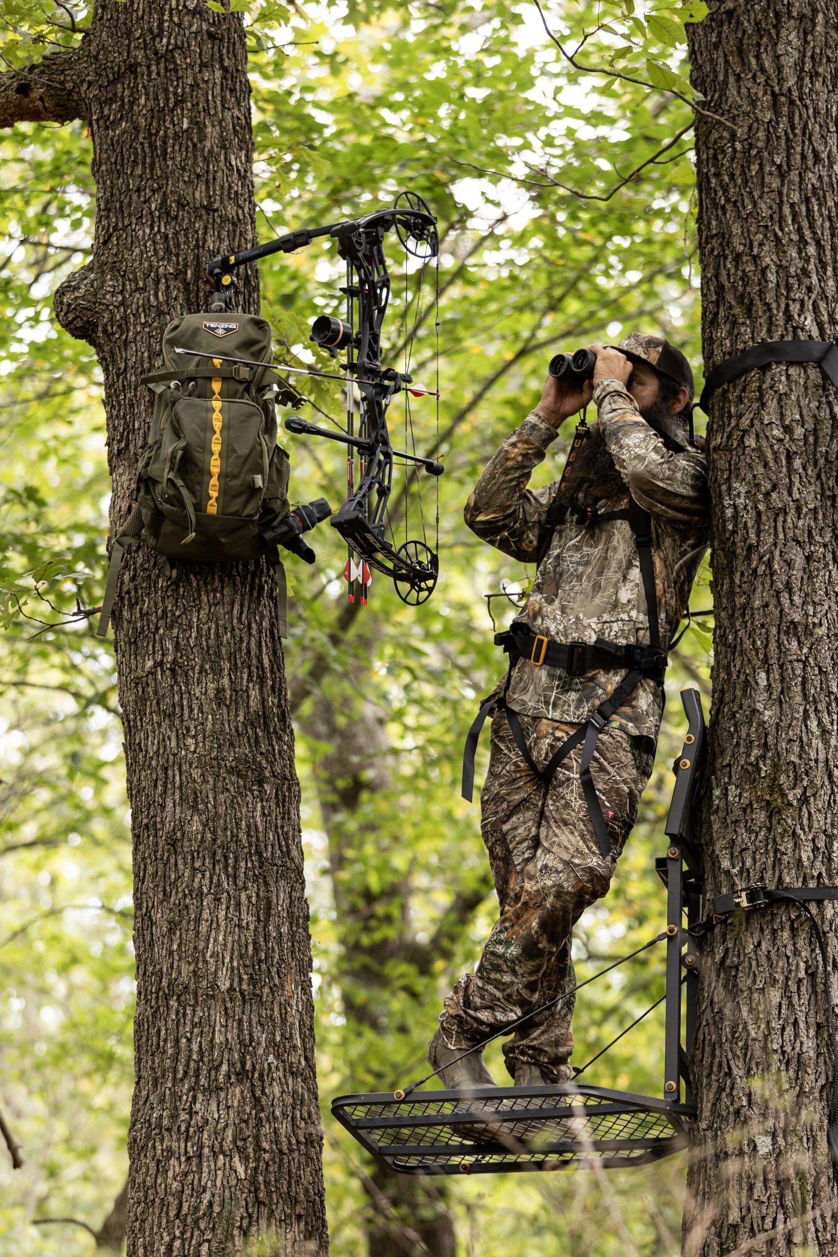Whitetail TENZING 1200 Day Pack, Olive Green | Hydration Bladder Compatible Ultra-Durable Camo Hunting Backpack with 4 Compartments & 11 Pockets