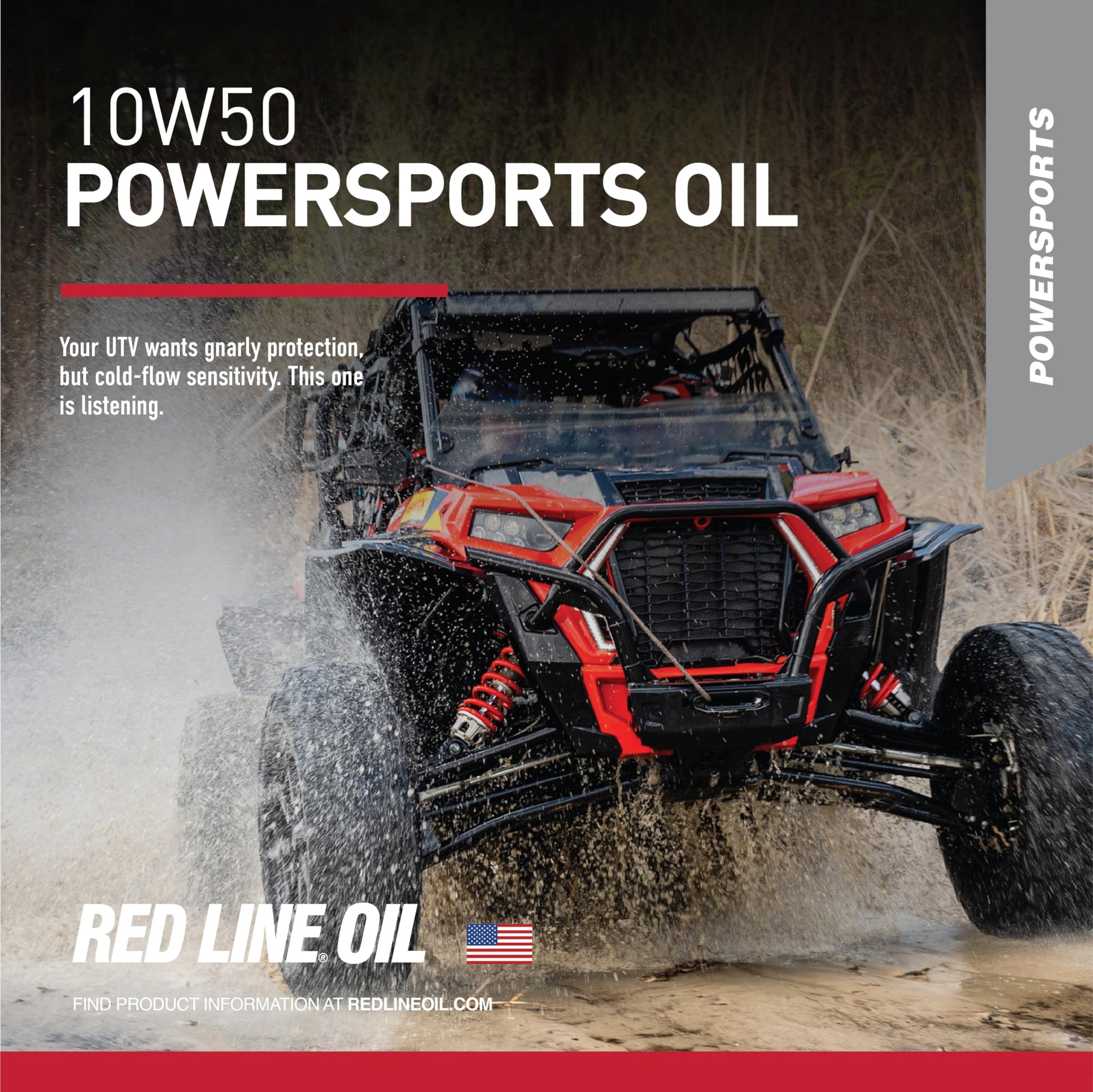 10W50 Red Line Synthetic Motorcycle Motor Oil - 1 Quart