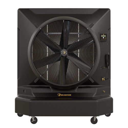 Cool-Space 500 Big Ass Fans Portable Evaporative Swamp Cooler, 50-inch Diameter Fan, Indoor or Outdoor Use, Continuous or Fillable (64 Gallon Capacity), Variable Speed