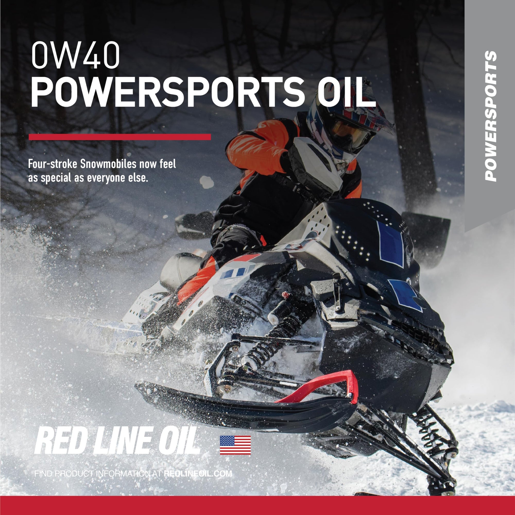 0W40 Red Line Synthetic Powersports Motor Oil - Quart