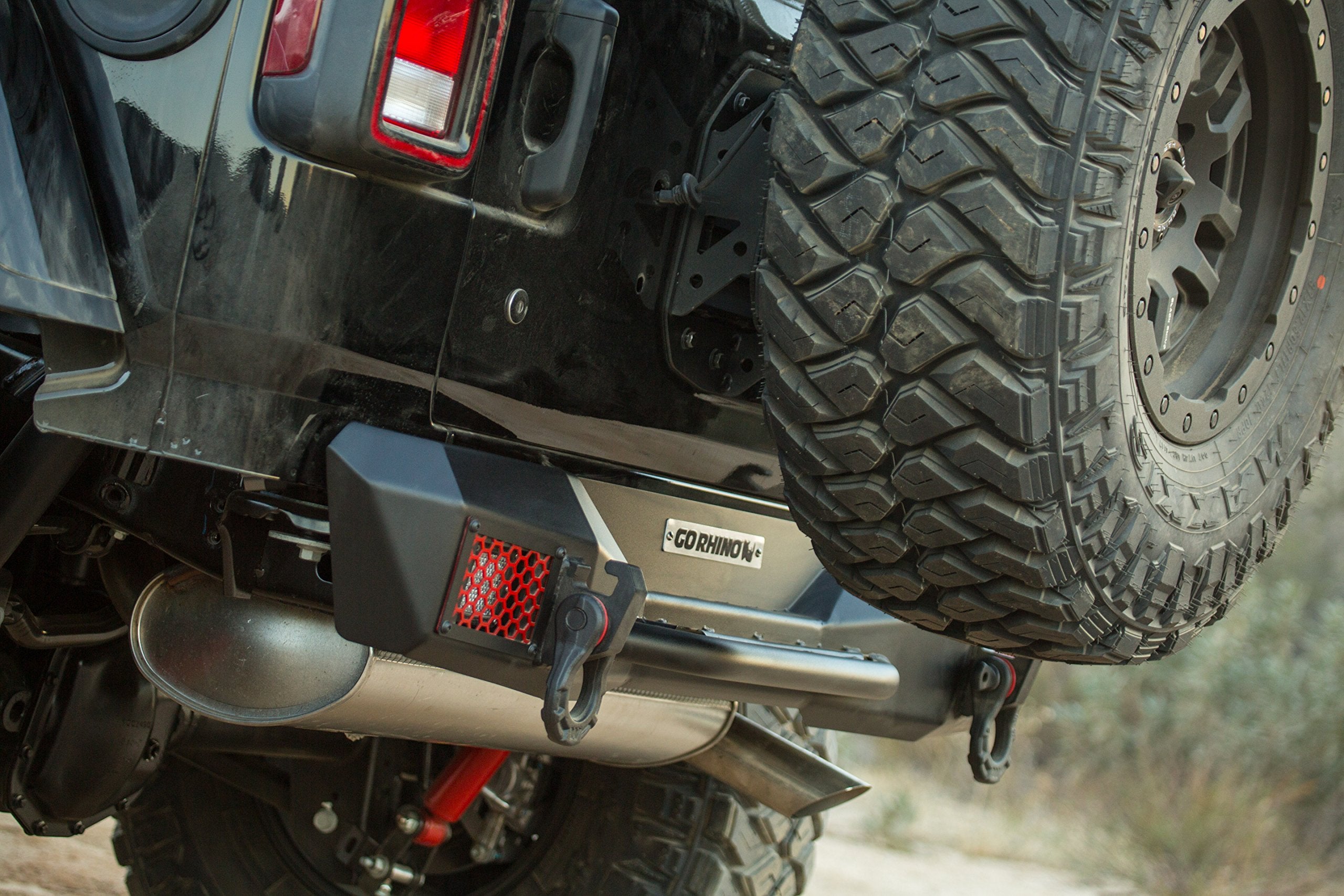 Go Rhino Rockline 372000T Spare Tire Relocation Kit for Jeep Wrangler JL fits up to 40" tire for Jeep 18-20 Wrangler, Jeep 21-24 Wrangler, Textured Black