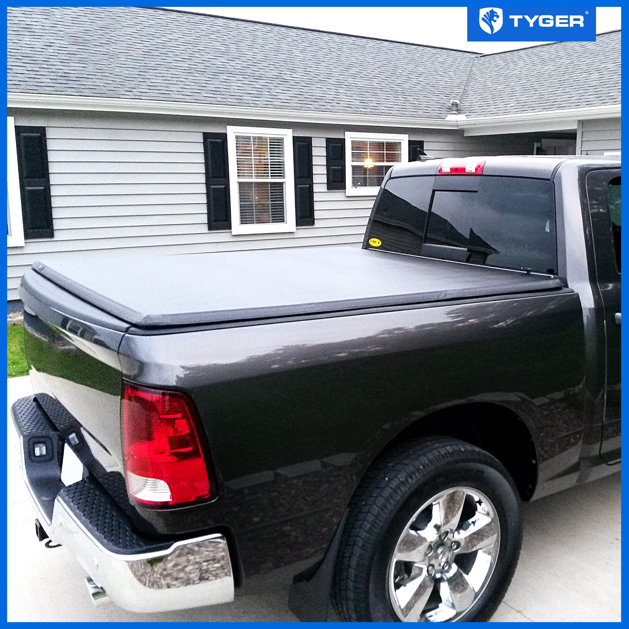Tyger Auto T3 Soft Tri-fold Tonneau Cover Truck Bed Compatible with 2009-2018 Dodge Ram 1500; 2019-2024 Classic | 5'7" (67") Bed | TG-BC3D1015