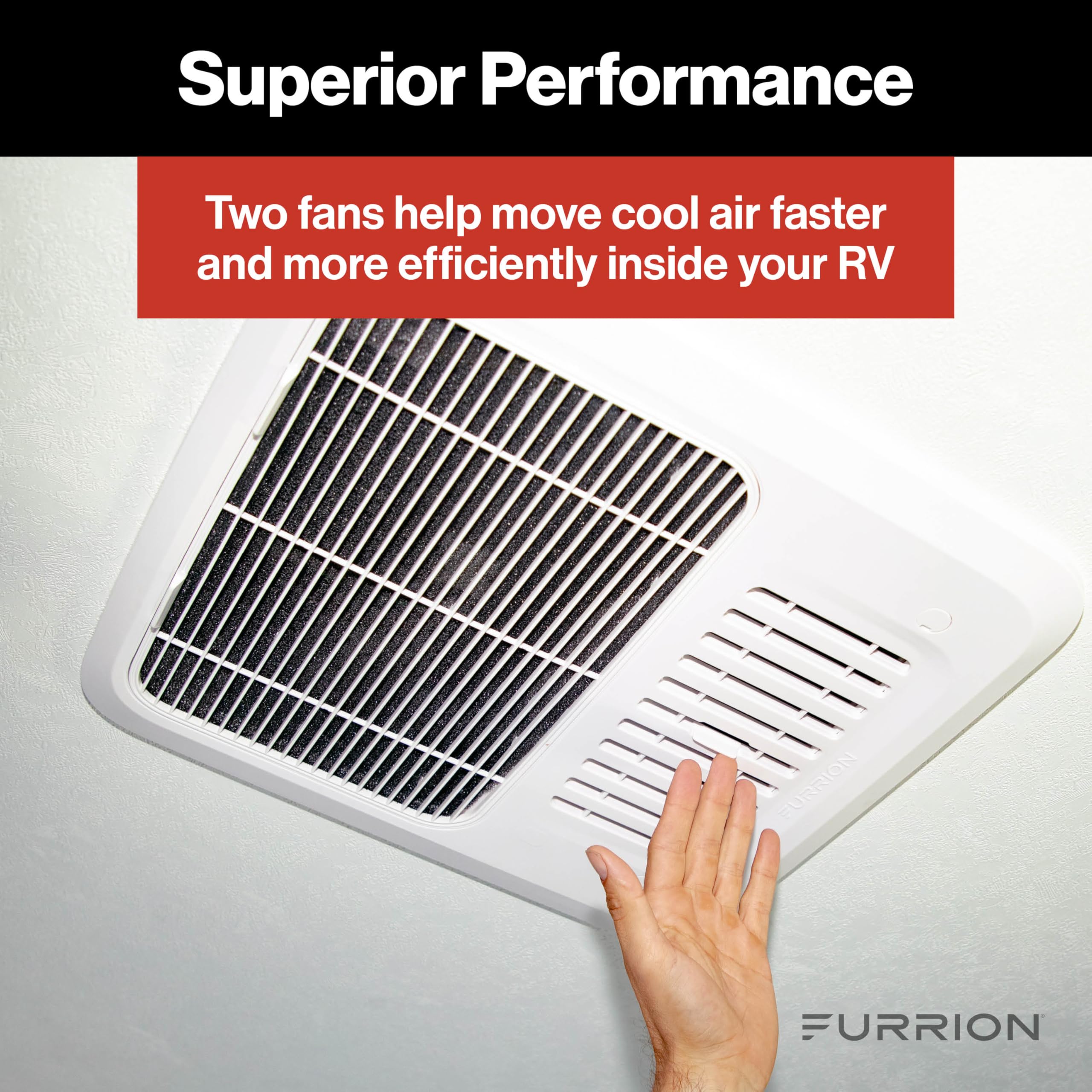 Furrion HE Chill RV Roof Air Conditioner (R32) - 13.5K BTU, White - FACR13HESA2-PS-AM