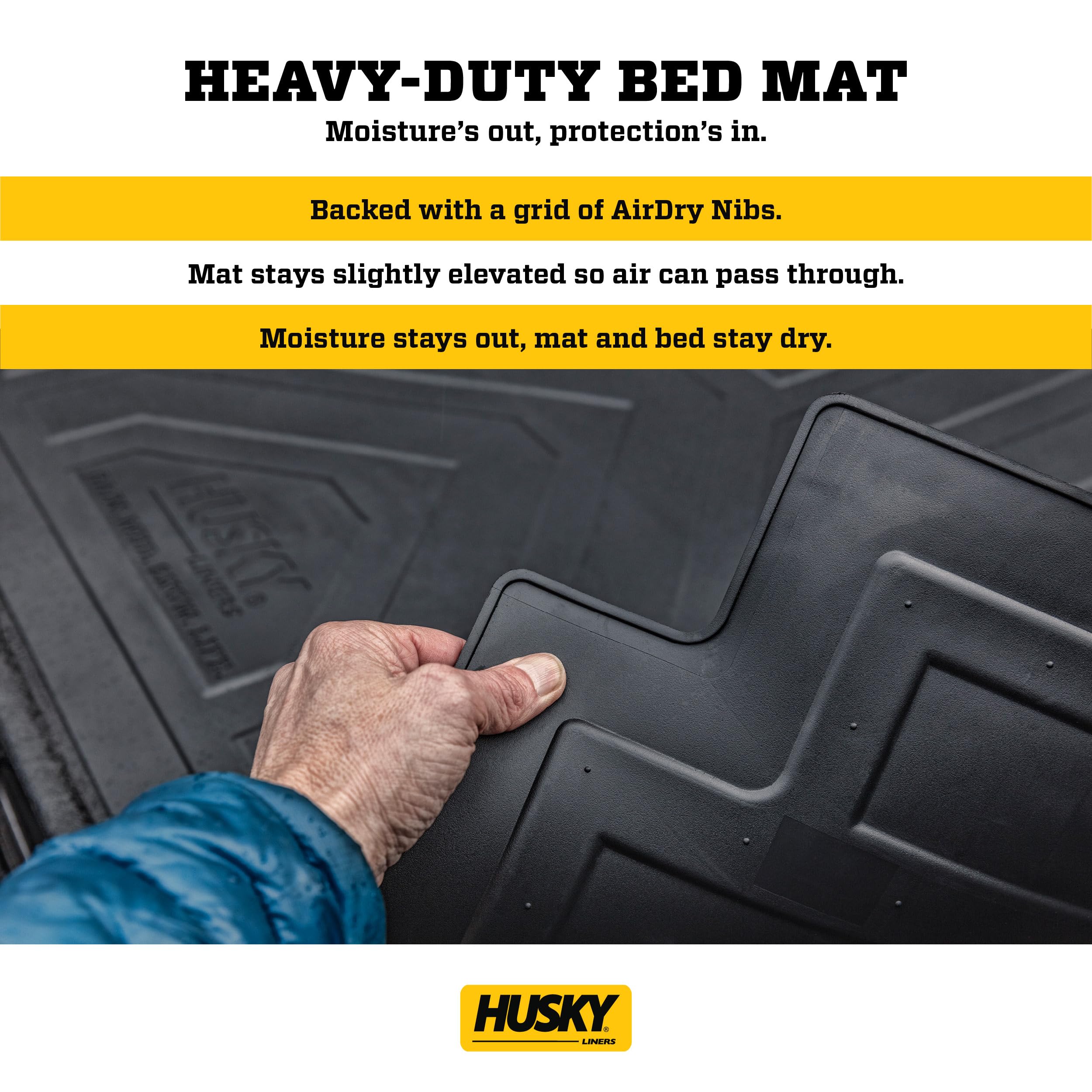 Husky Liners Bed Liner Custom | Fits 2015-2024 Ford F-150 (78.9 Bed) | 1-pc. Black - 16009