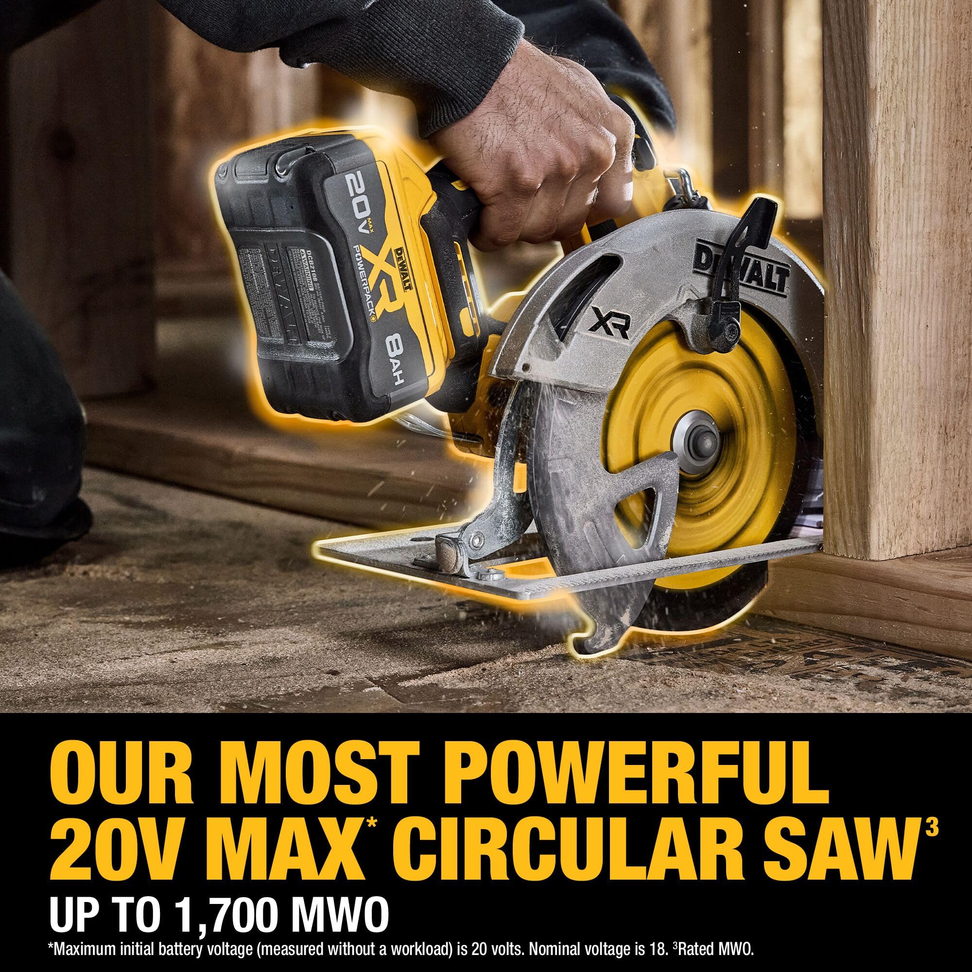 20V MAX DEWALT XR Brushless Cordless 7-1/4 in. Circular Saw Kit with Battery and Charger (DCS590WW1)