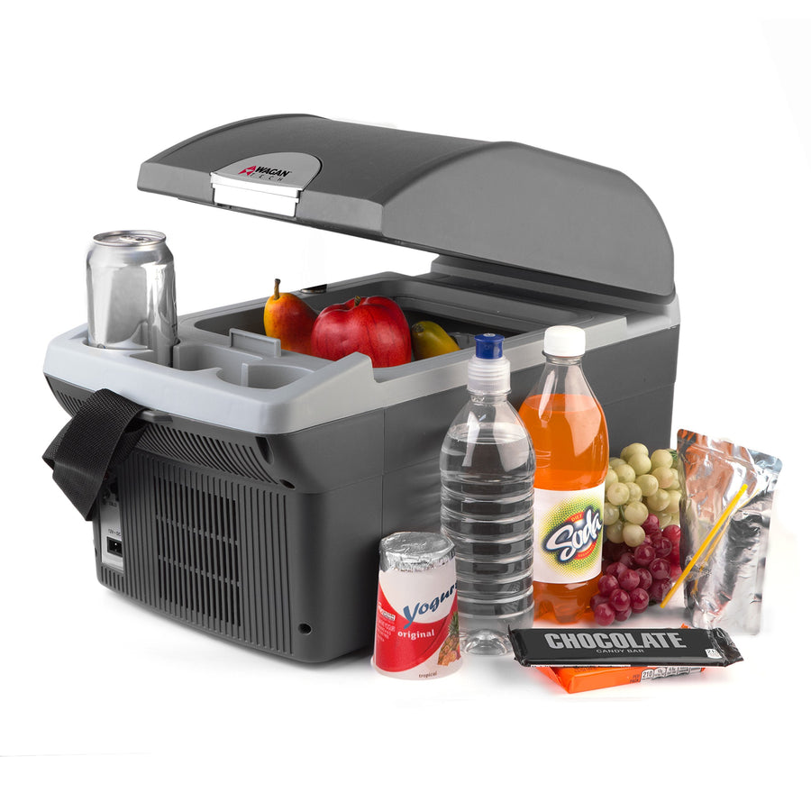 Wagan Personal Thermoelectric Cooler/Warmer EL6214, 14 Liter Capacity, Portable Electric Car Cooler with 12/24V DC, 12V Small Fridge for Car, RV, and Camping Use, UL Listed