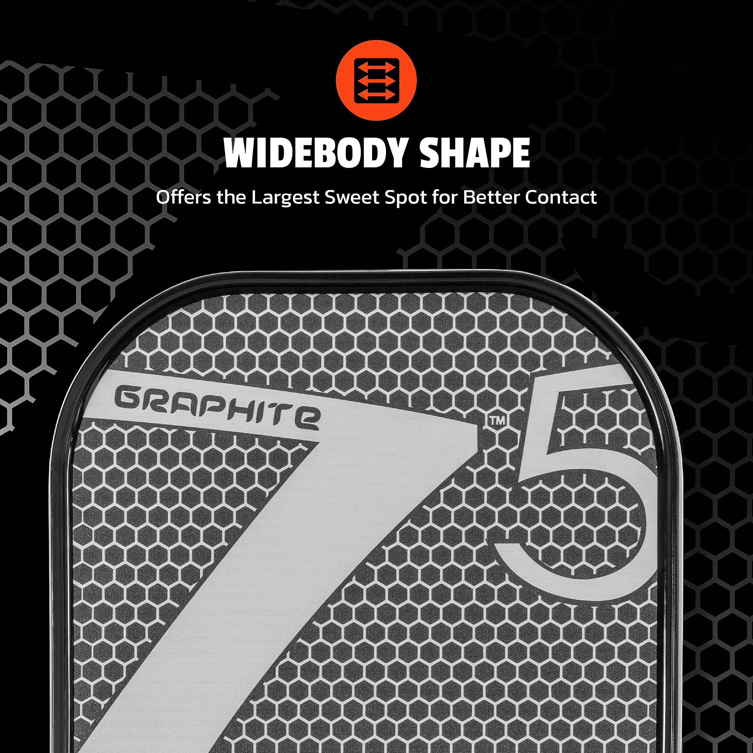 Graphite ONIX Z5 Pickleball Paddle (Graphite Carbon Fiber Face with Rough Texture Surface, Cushion Comfort Grip and Nomex Honeycomb Core for Touch, Control, and Power),White