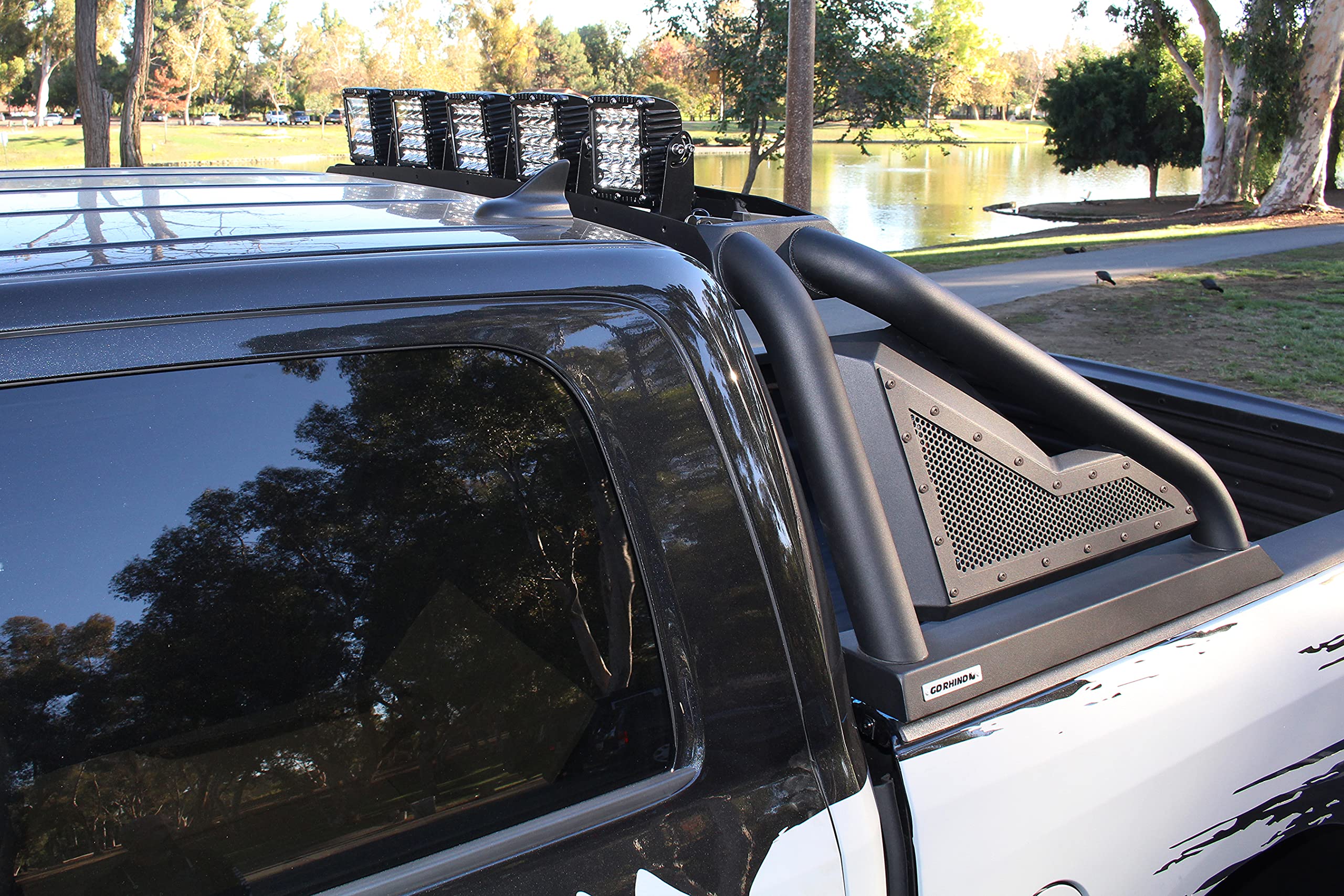 Sport Bar 2.0 Go Rhino w/Mounting for up to 6" Individual Lights & LED Light Bars up to 40" | Mild Steel, Textured Black | 911000T | Fits 15-24 Ford F-150 & Other Full Size Trucks (See Description)