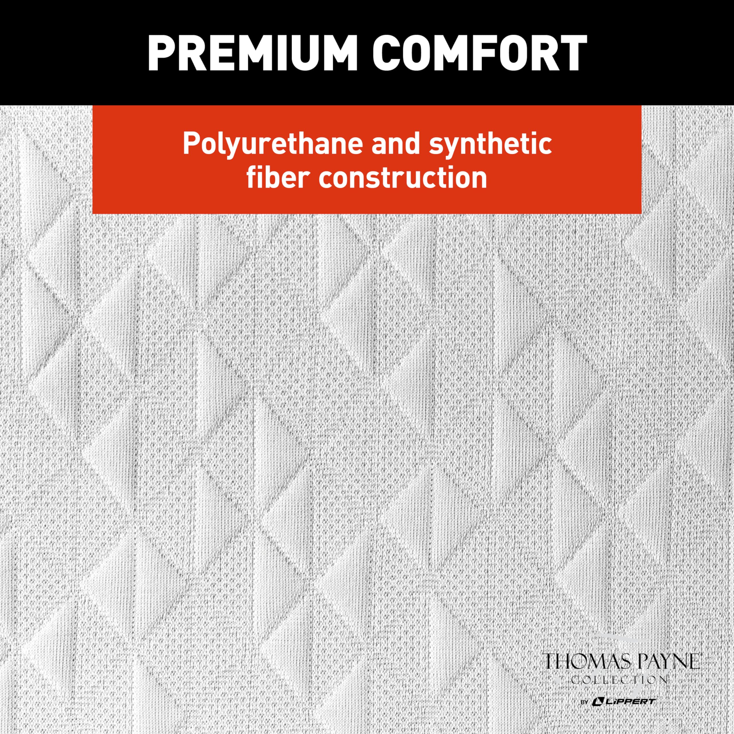 30" x 6" x 10" Thomas Payne Short Queen RV Bed Extender for Full-Size Queen Conversion, Made from Polyurethane and Synthetic Fiber, Includes Fabric Hinge, Removable Zippered Cover - 2022323582