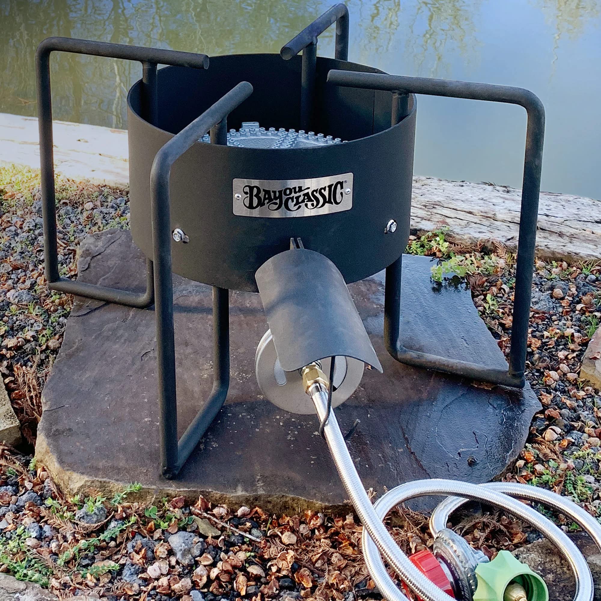Bayou Classic KAB6 Cooker Bayou Banjo - Propane Burner for Outdoor Cooking, Outdoor Stove - Crawfish Boiler, Homebrew Burner - Large Stock Pots - Fish Boil, Gumbo, Soup, Stew, Brewing, Tamales