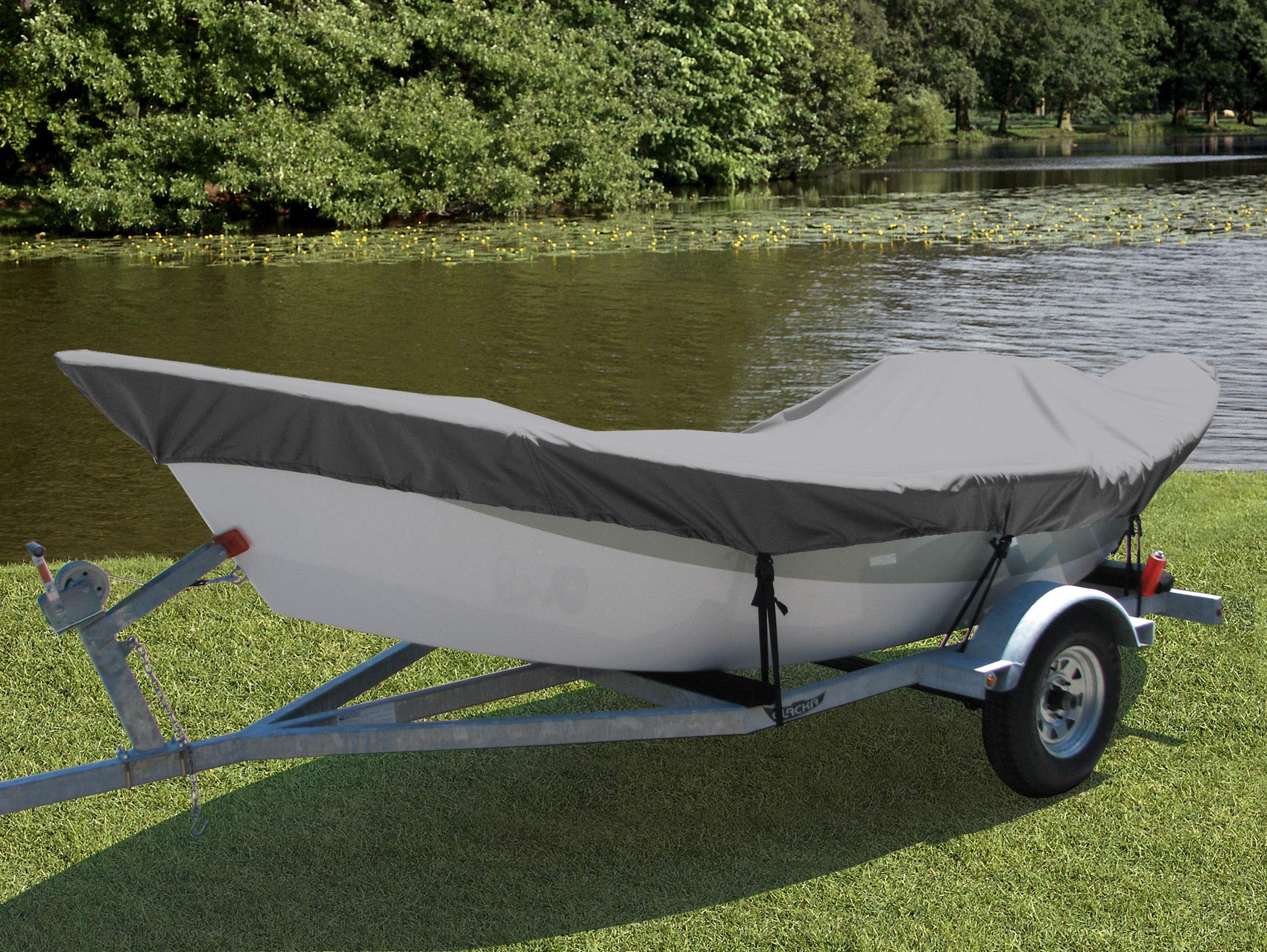 Boatguard TAYLOR MADE PRODUCTS 70000 Trailerable Universal Boat Cover (Fits Boats 15"-17' Long x 85" Wide), Gray
