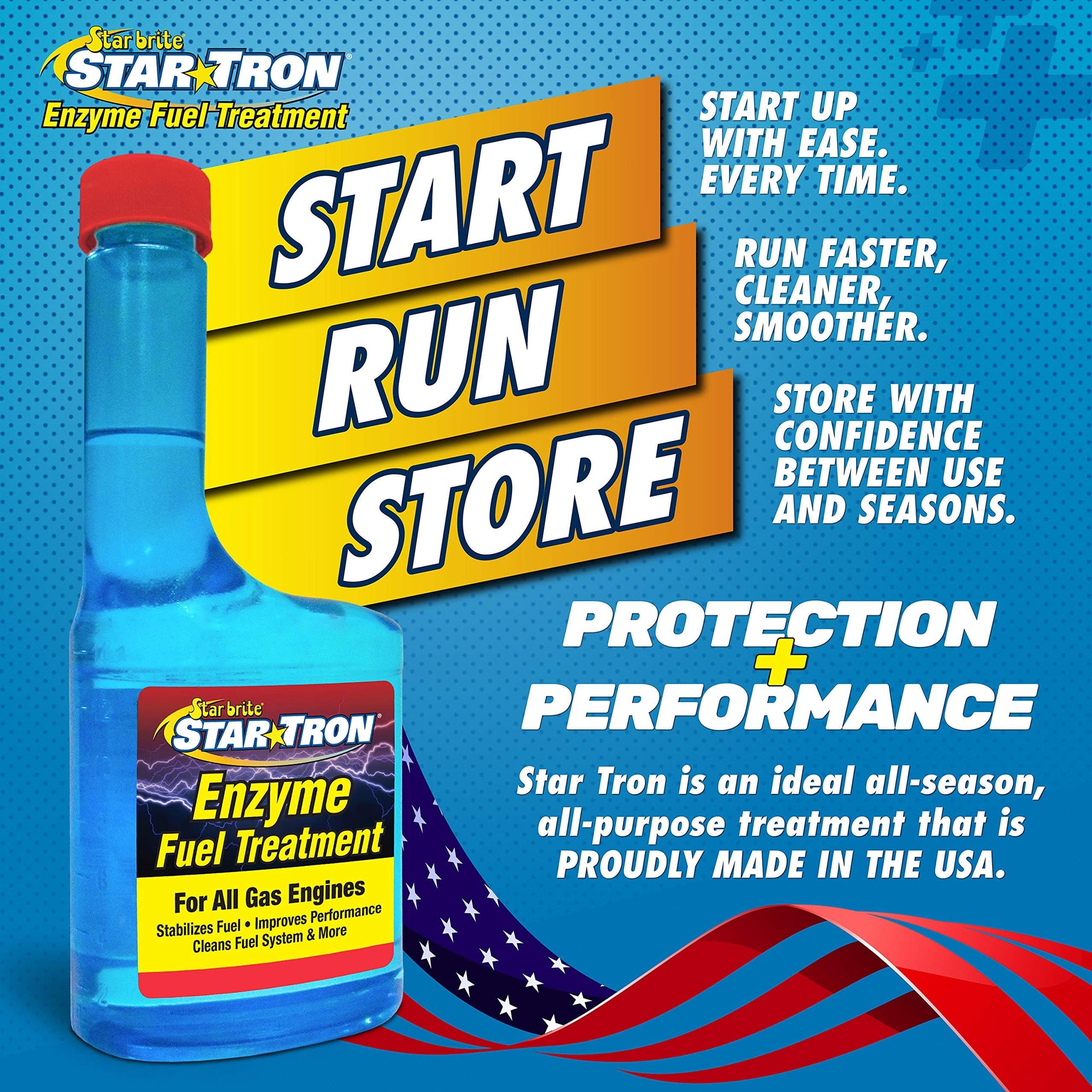 Star Tron Enzyme Fuel Treatment - Small Engine Formula – Gas Additive Rejuvenates & Stabilizes Old Gasoline - Cures Ethanol Problems & Prevents - 8 OZ (14308)