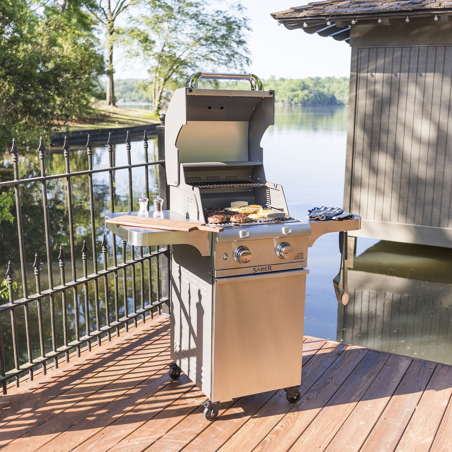 2-Burner Saber Cast Stainless Grill