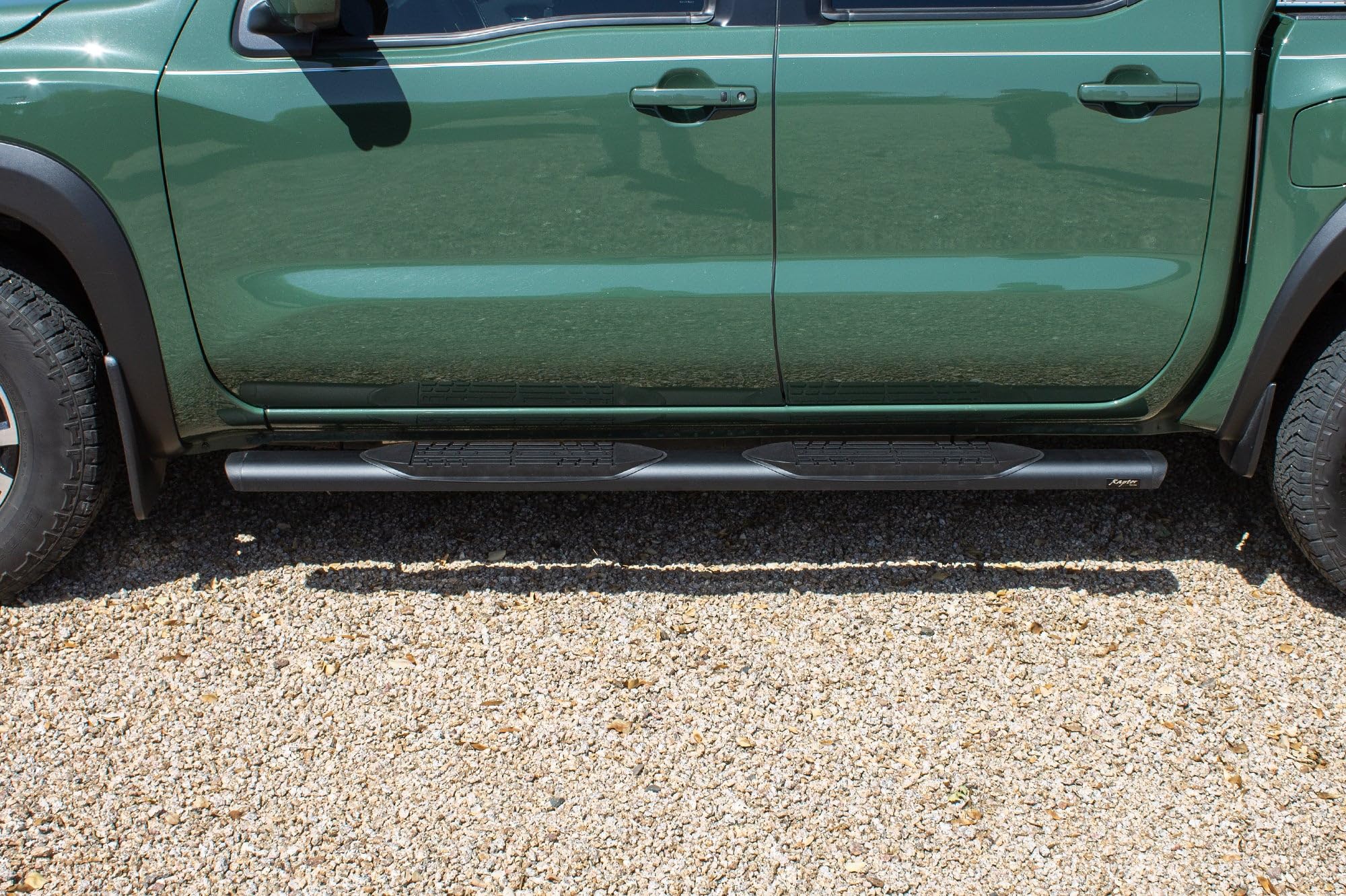 5in Oval Style Raptor Series Running Boards Steps Black Aluminum | Part 2007-0589BT
