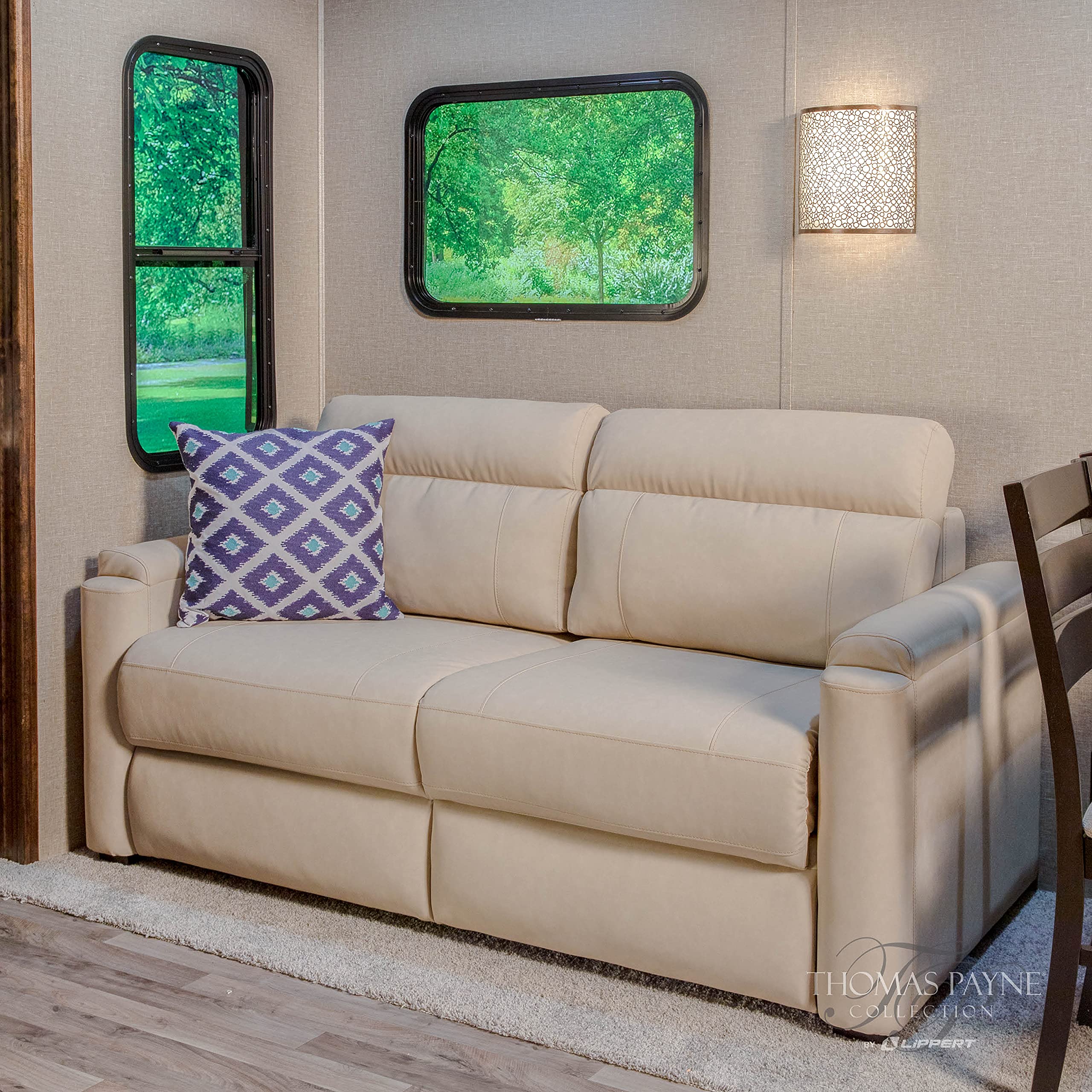 68" Thomas Payne Altoona RV Tri-Fold Sofa with PolyHyde Fabric, Couch-to-Bed Conversion, Removeable Back, Easy Installation for Travel Trailers, 5th Wheels and Motorhomes - 2020134966