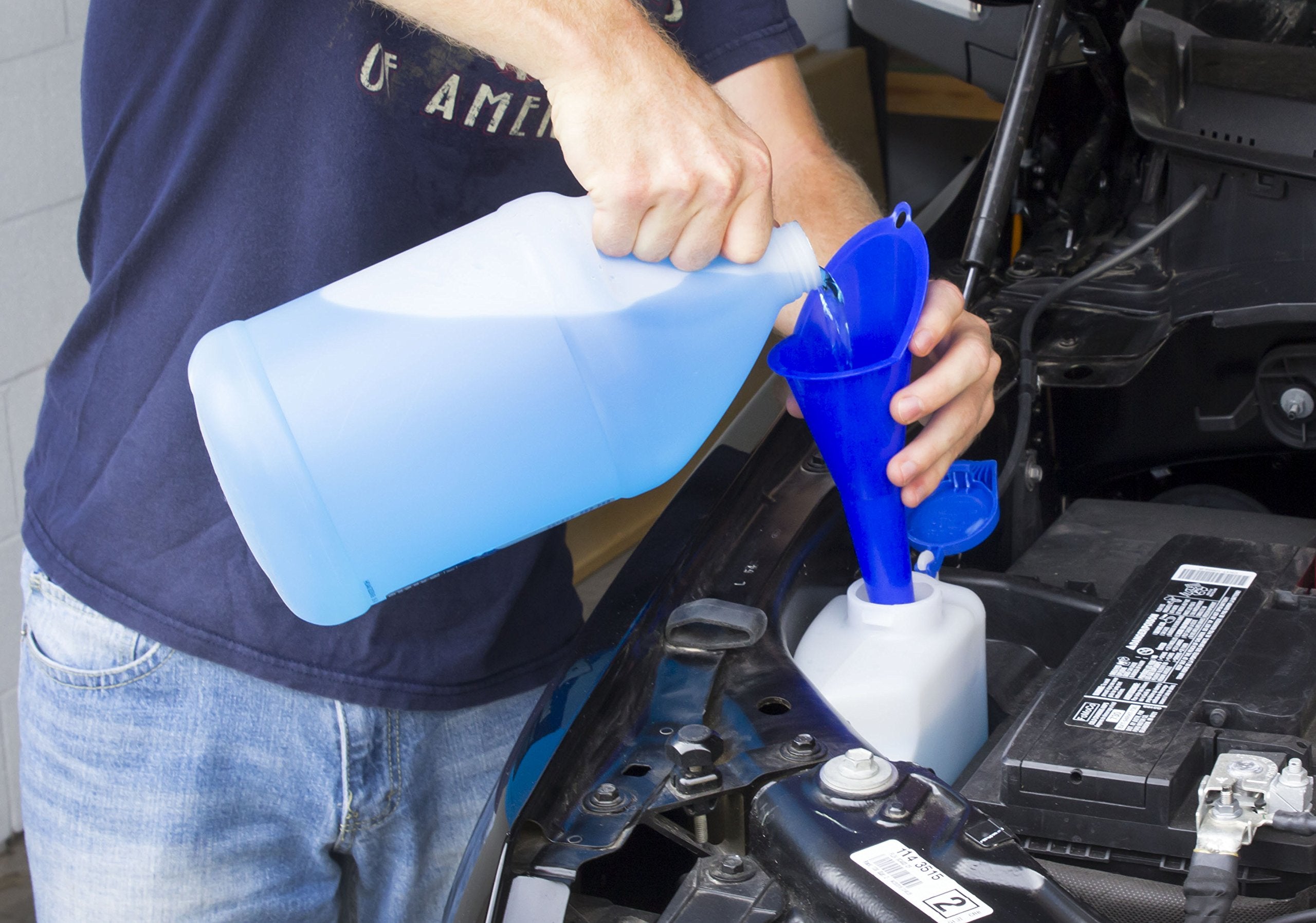Automotive Funnel FloTool for Gas, Oil, Transmission, Coolant and Other Fluids, with Spill Saver Splash Guard & Multi-Purpose Use (10701)